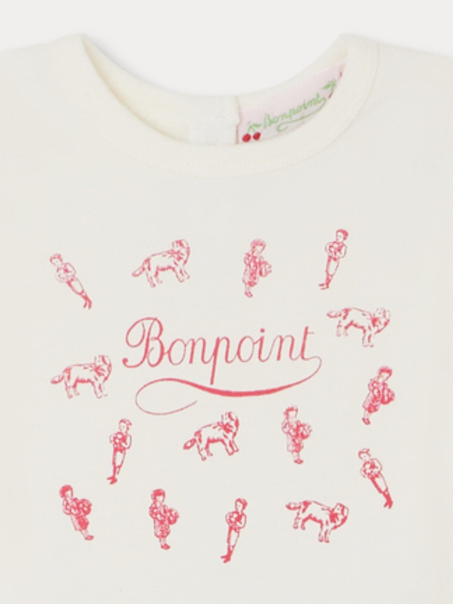 Baby Girls White Logo Cotton T-Shirt