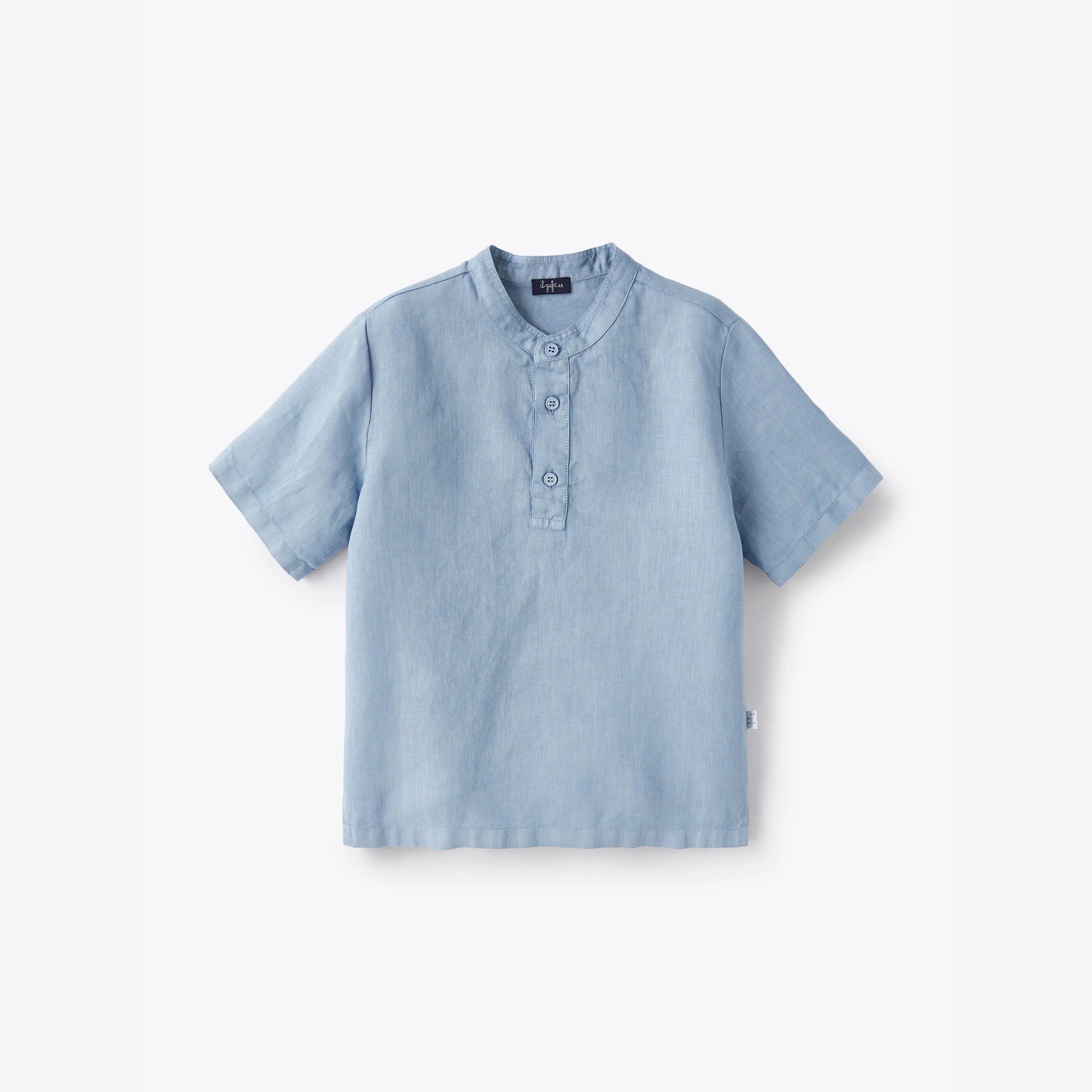 Boys Blue Linen Shirt