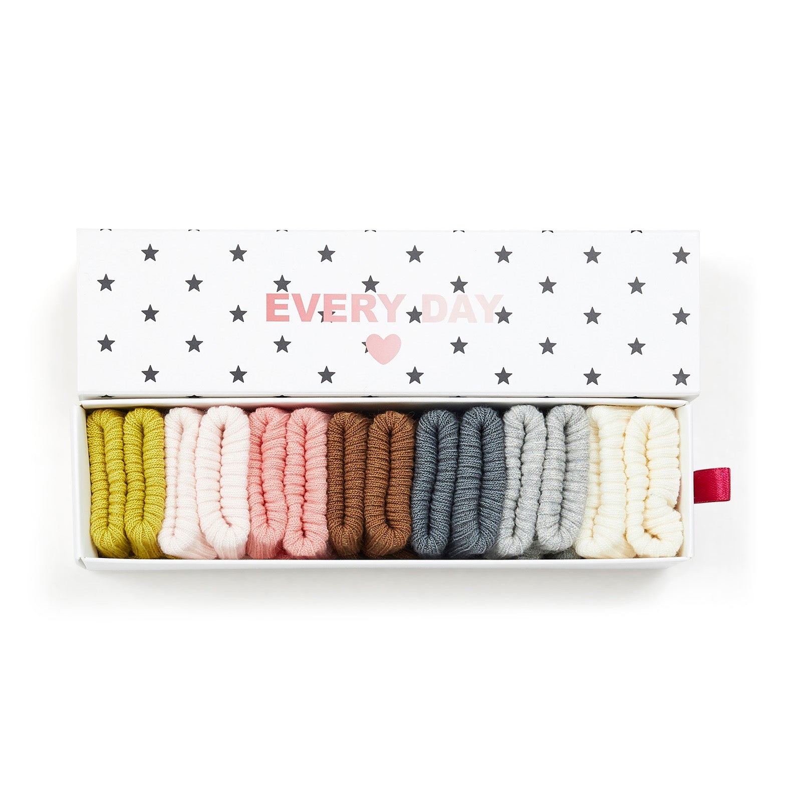 Baby Boys & Girls Pink Cotton Socks Set (7 Pack)