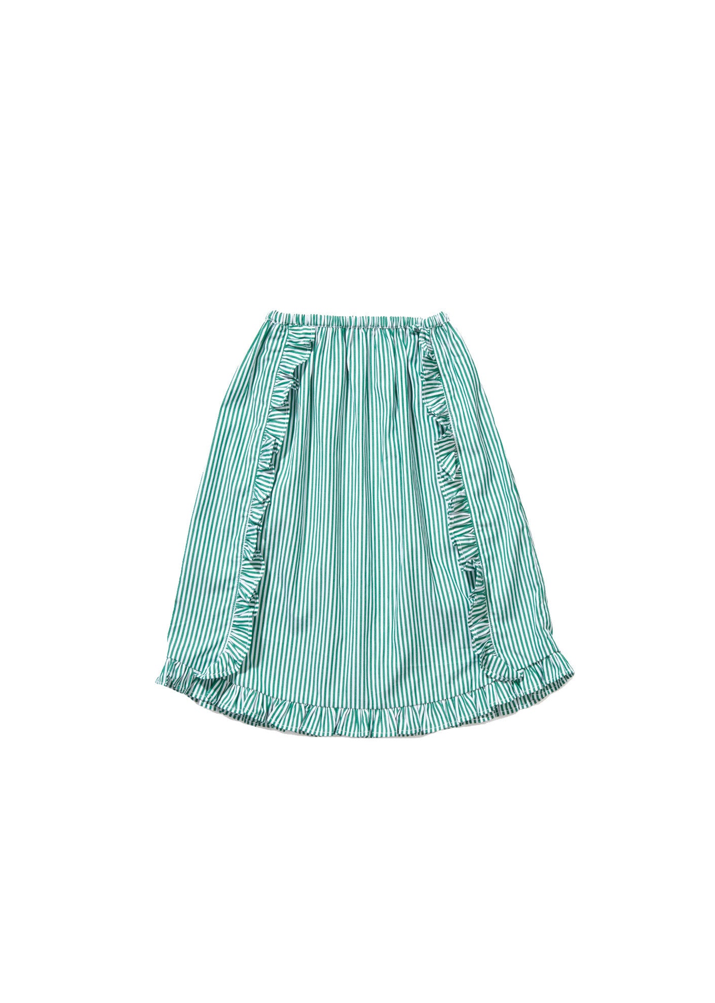 Girls Green Striped Skirt