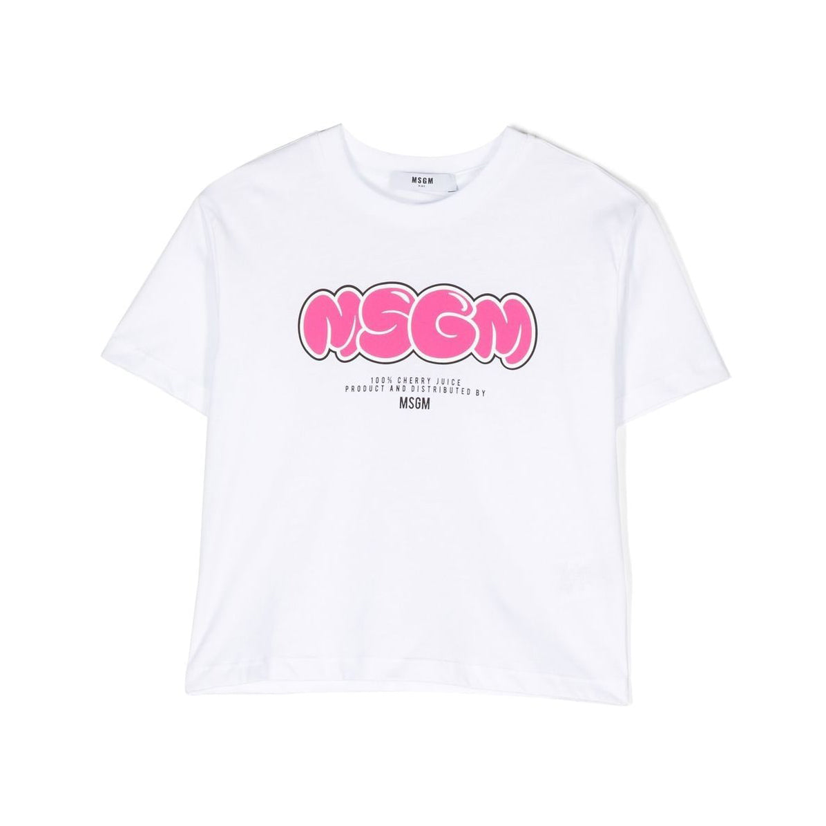 Girls White Logo Cotton T-Shirt