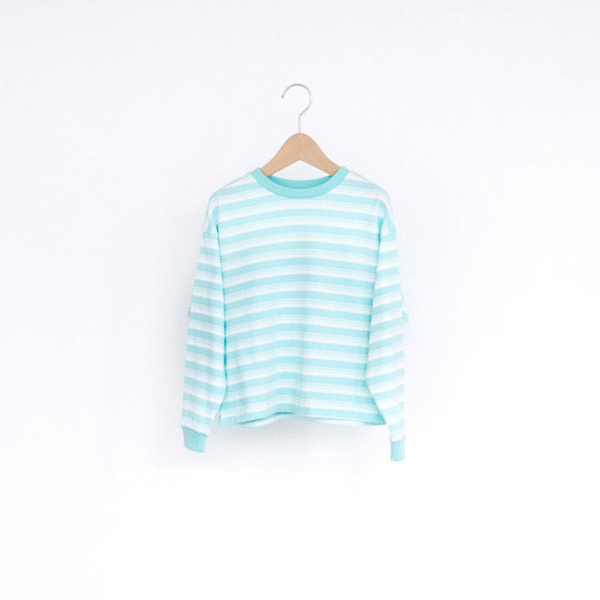 Boys & Girls Mint Stripes Cotton T-Shirt