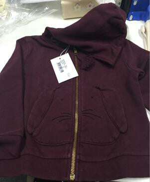 Baby Girls Red Rabbit Hooded Zip-up Tops - CÉMAROSE | Children's Fashion Store