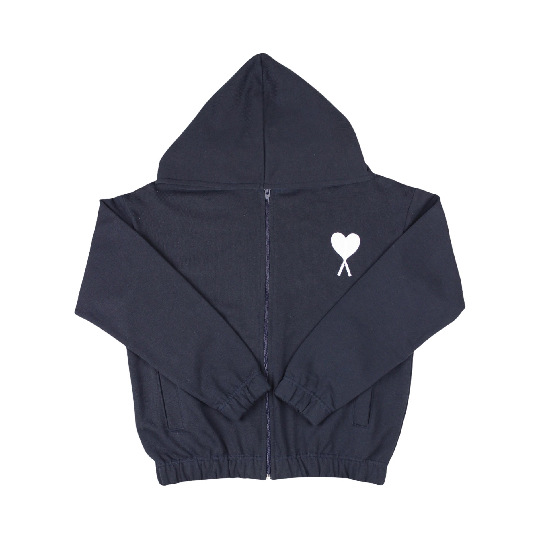 Boys & Girls Navy Hooded Zip-Up Top