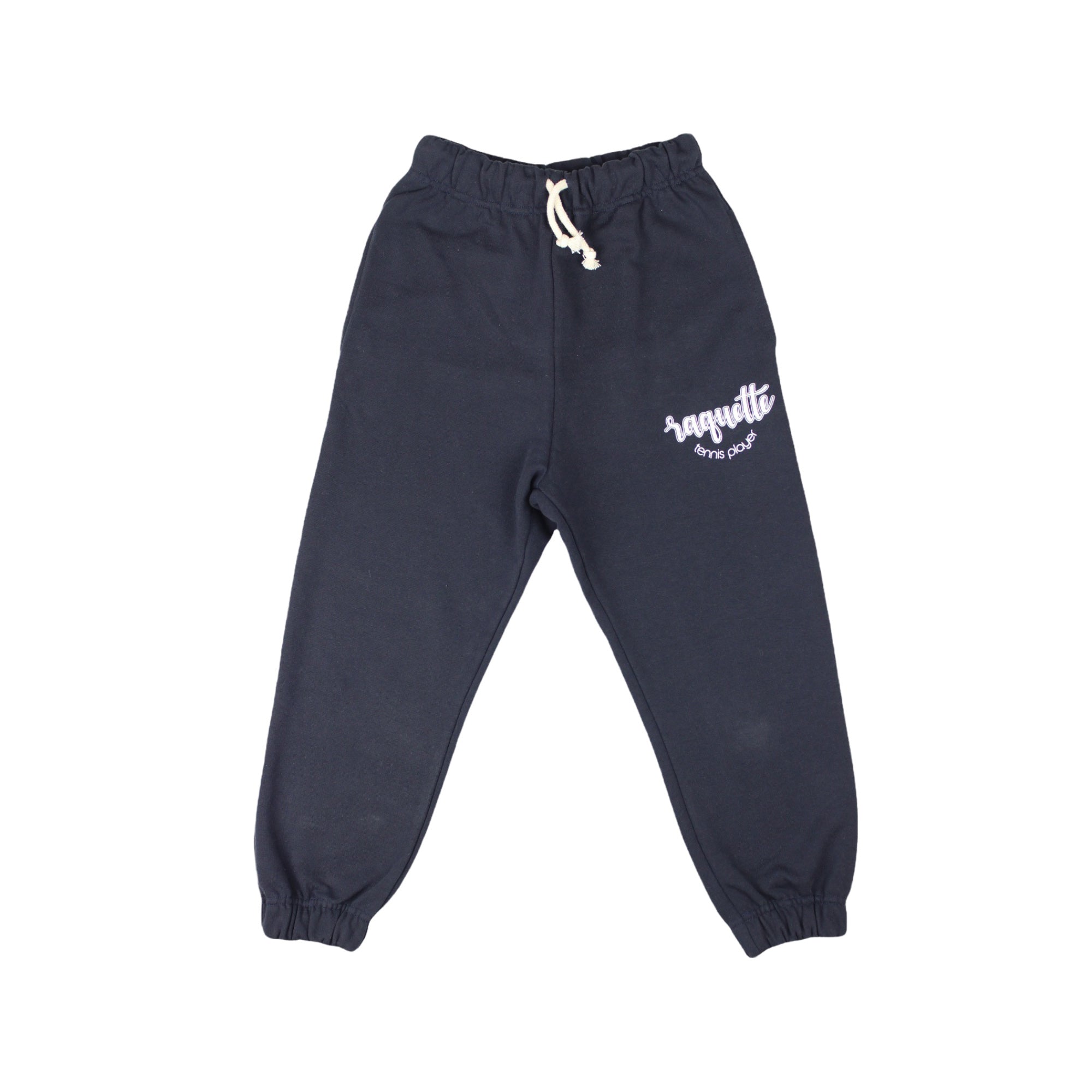 Boys & Girls Navy Logo Cotton Trousers