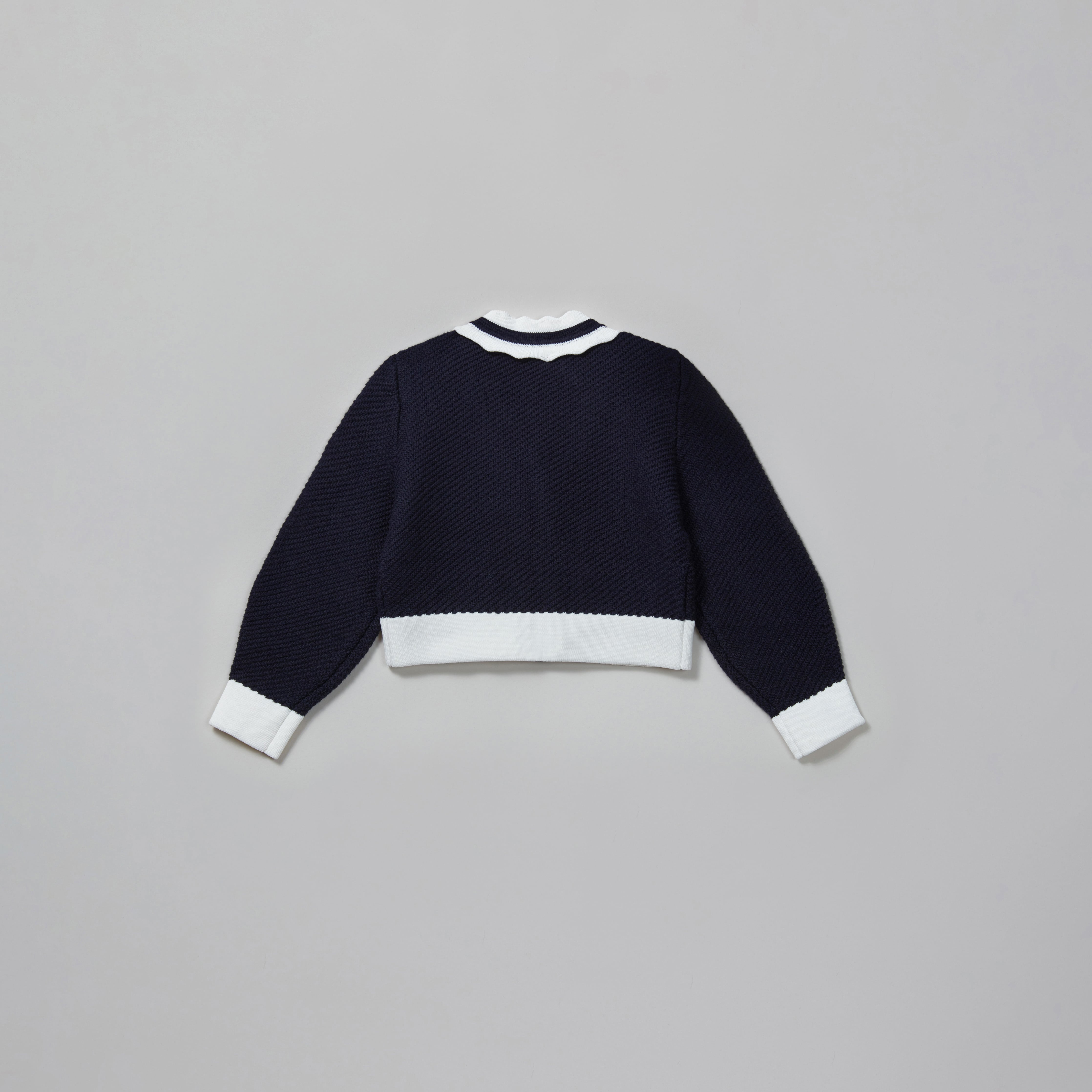 Girls Navy Knit Cardigan