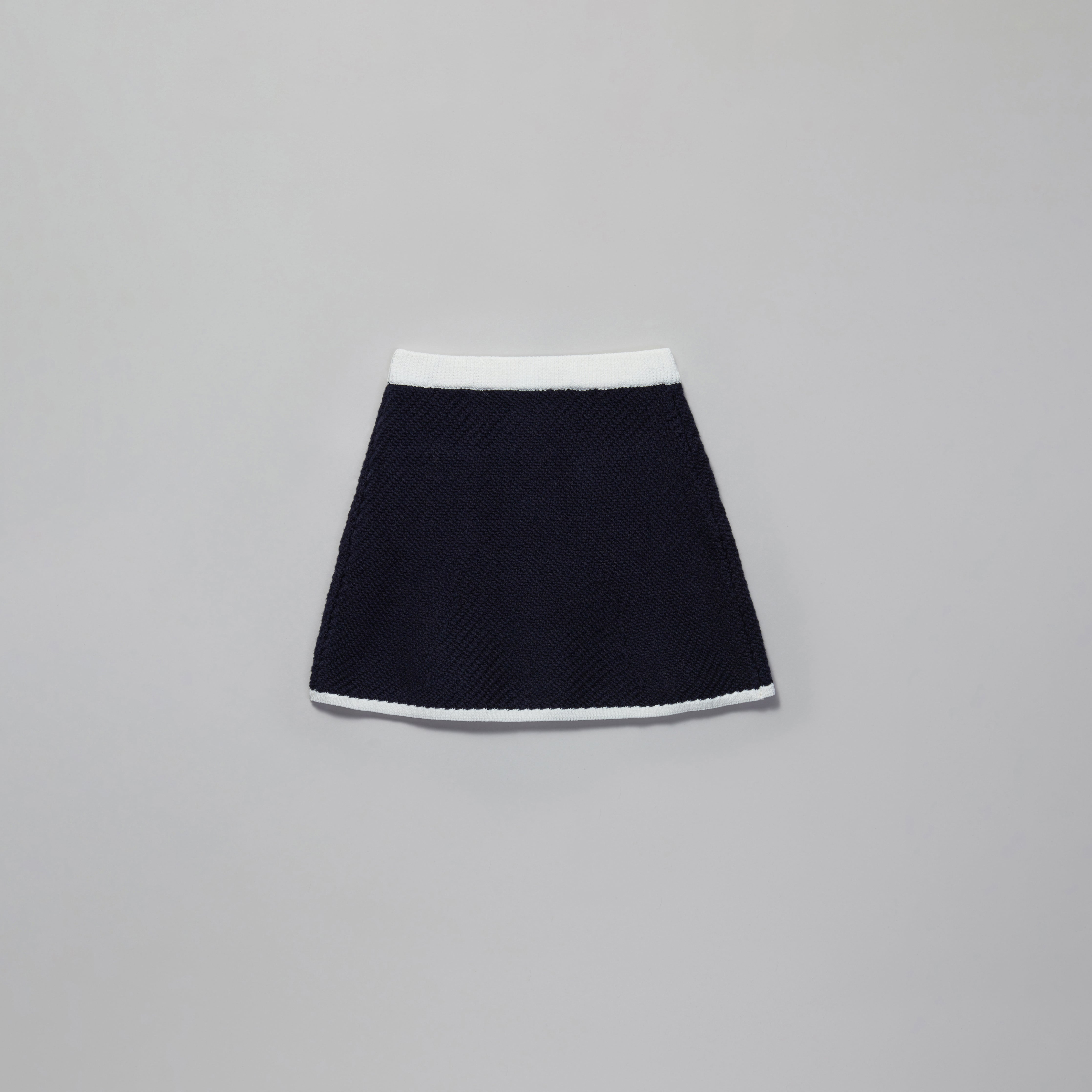 Girls Navy Knit Skirt