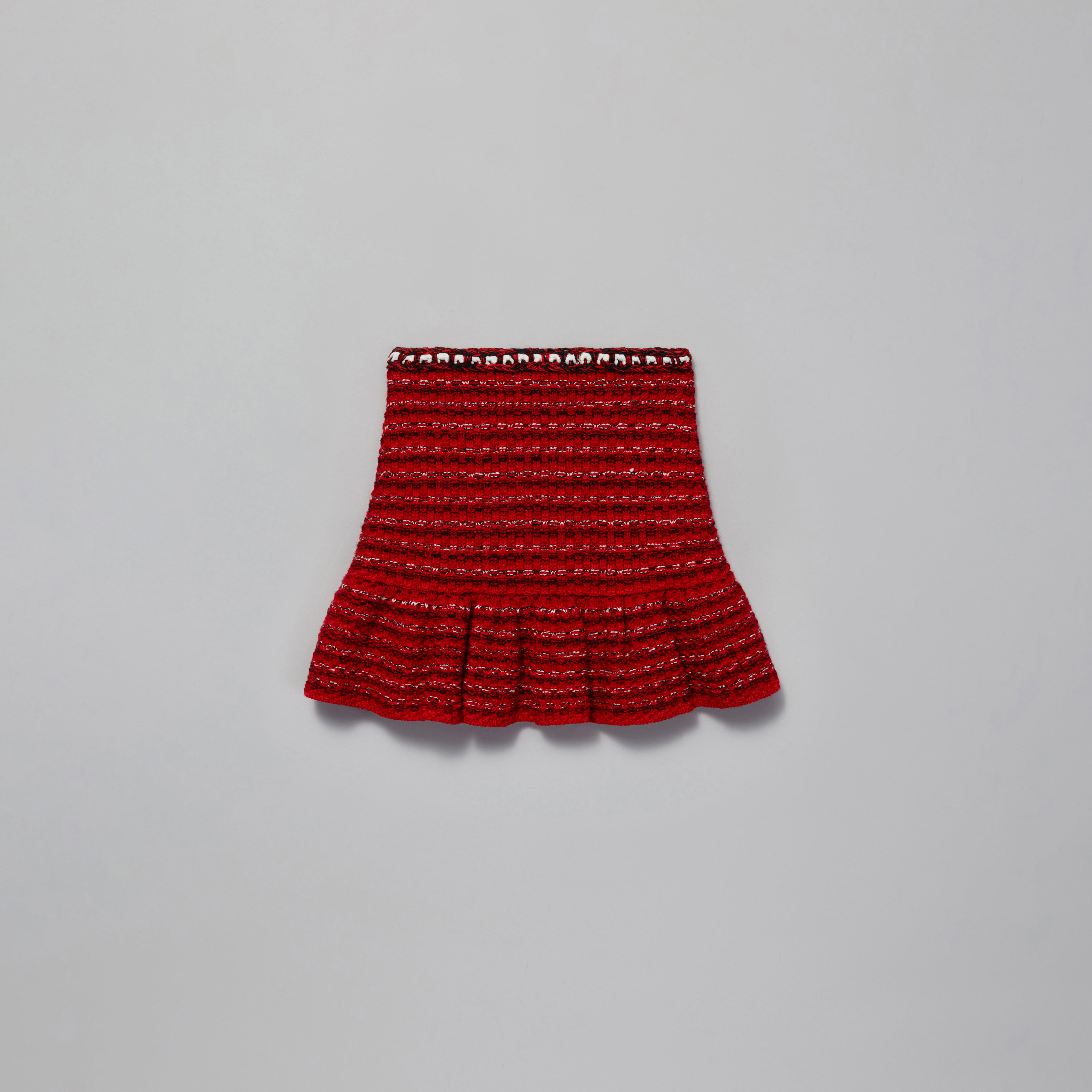 Girls Red Knit Wool Skirt