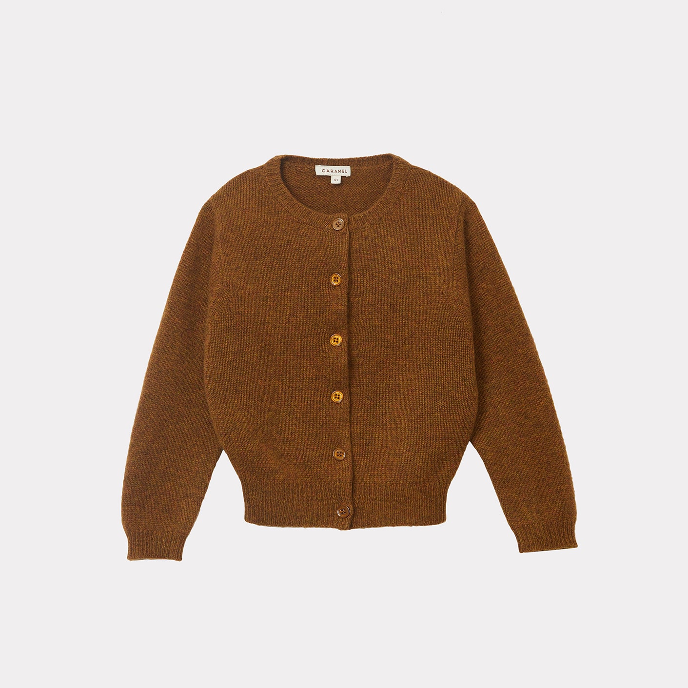 Girls Brown Cashmere Cardigan