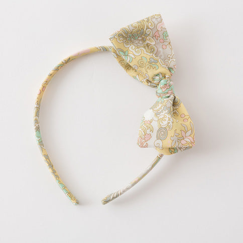 Girls Light Yellow Floral Head Band