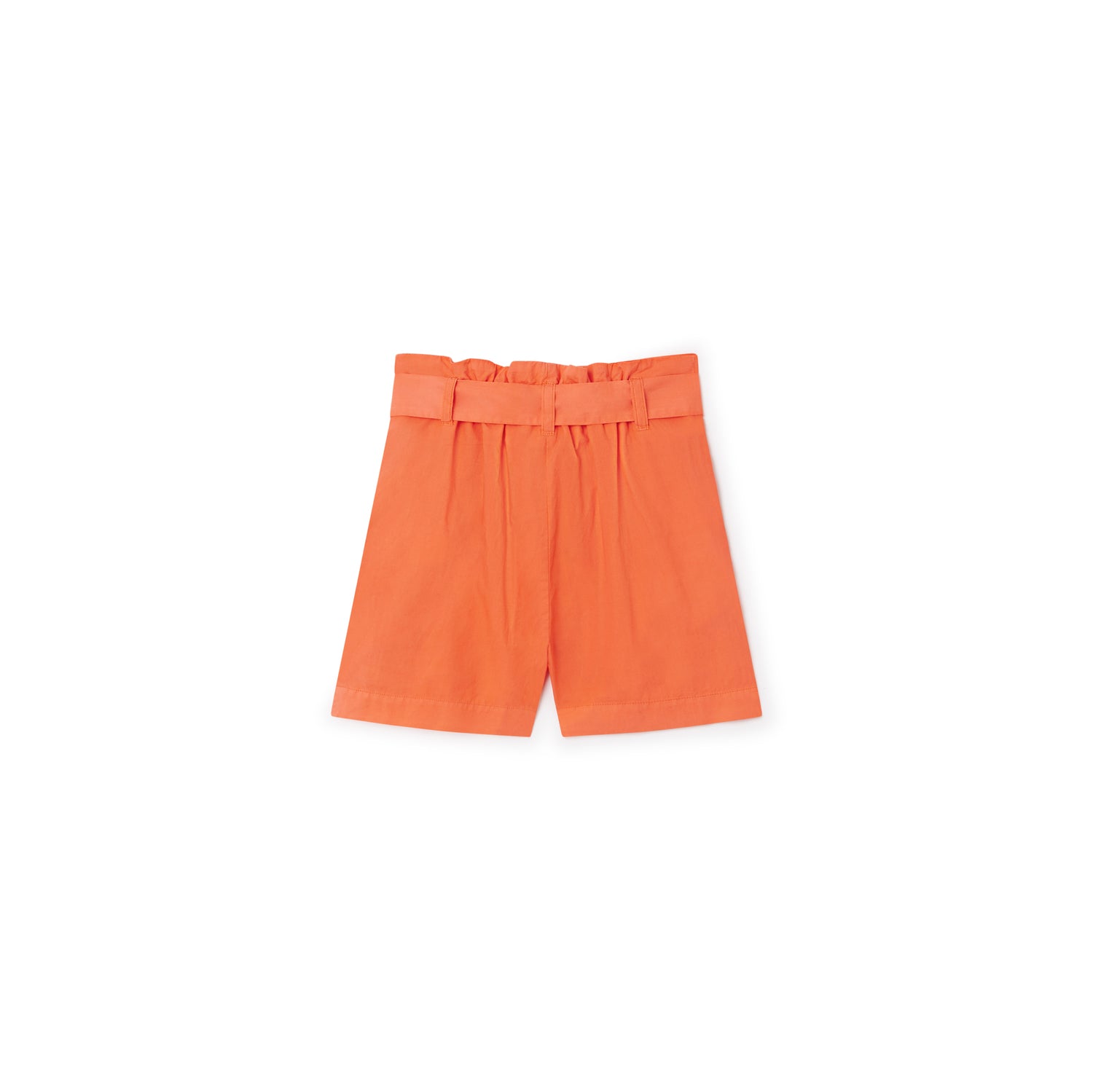 Girls Orange Cotton Shorts