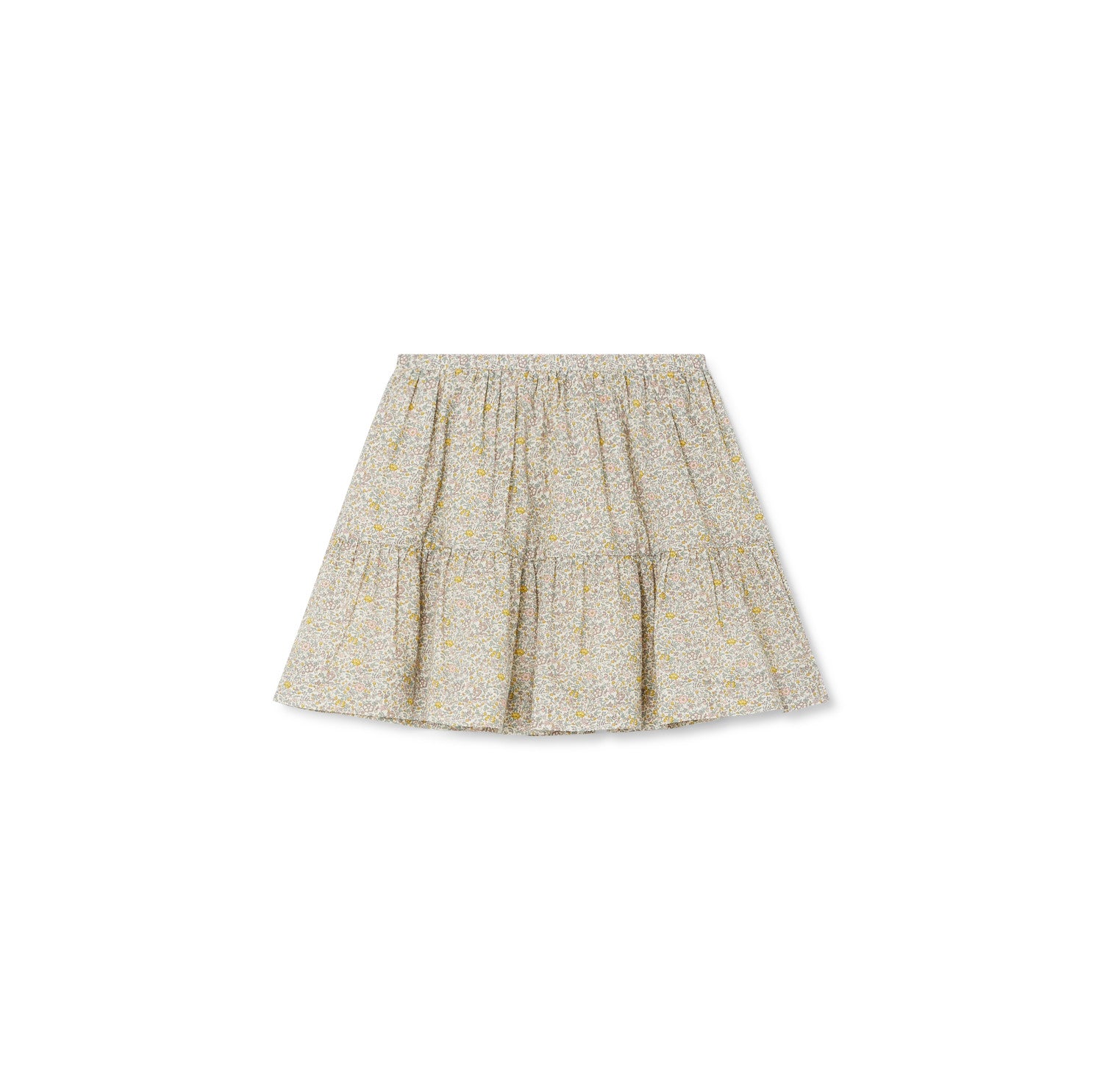 Girls Yellow Floral Skirt