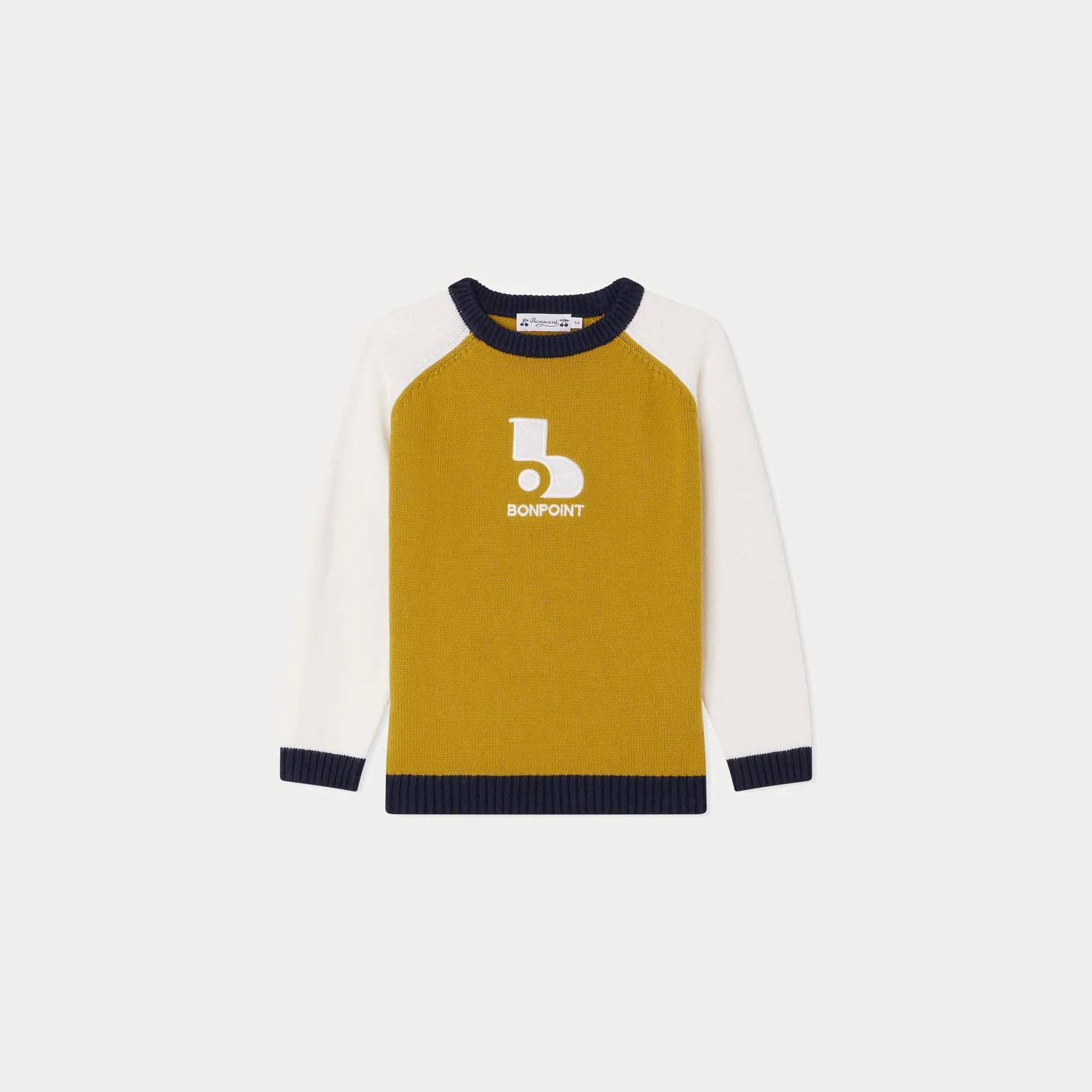 Boys Yellow Logo Cotton Sweater