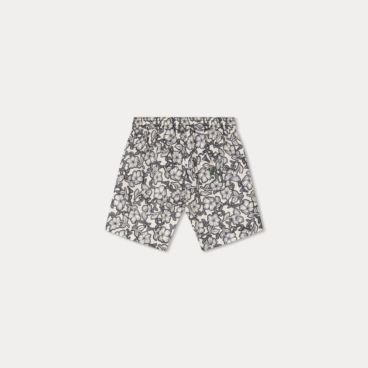 Boys Black Printed Swim Shorts