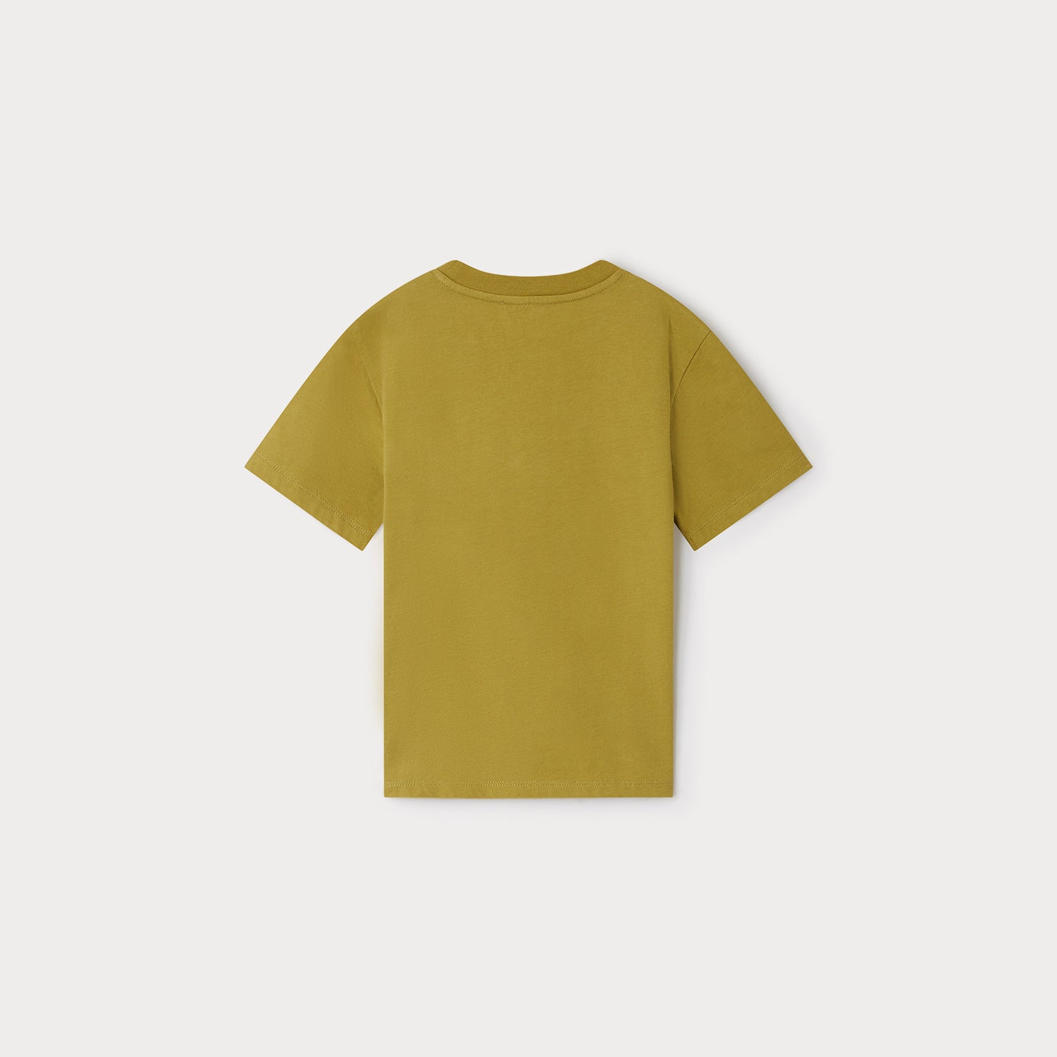 Boys Khaki Printed Cotton T-Shirt