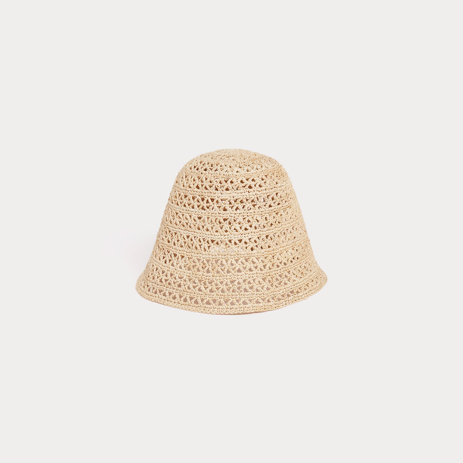 Girls Beige Hollow Hat