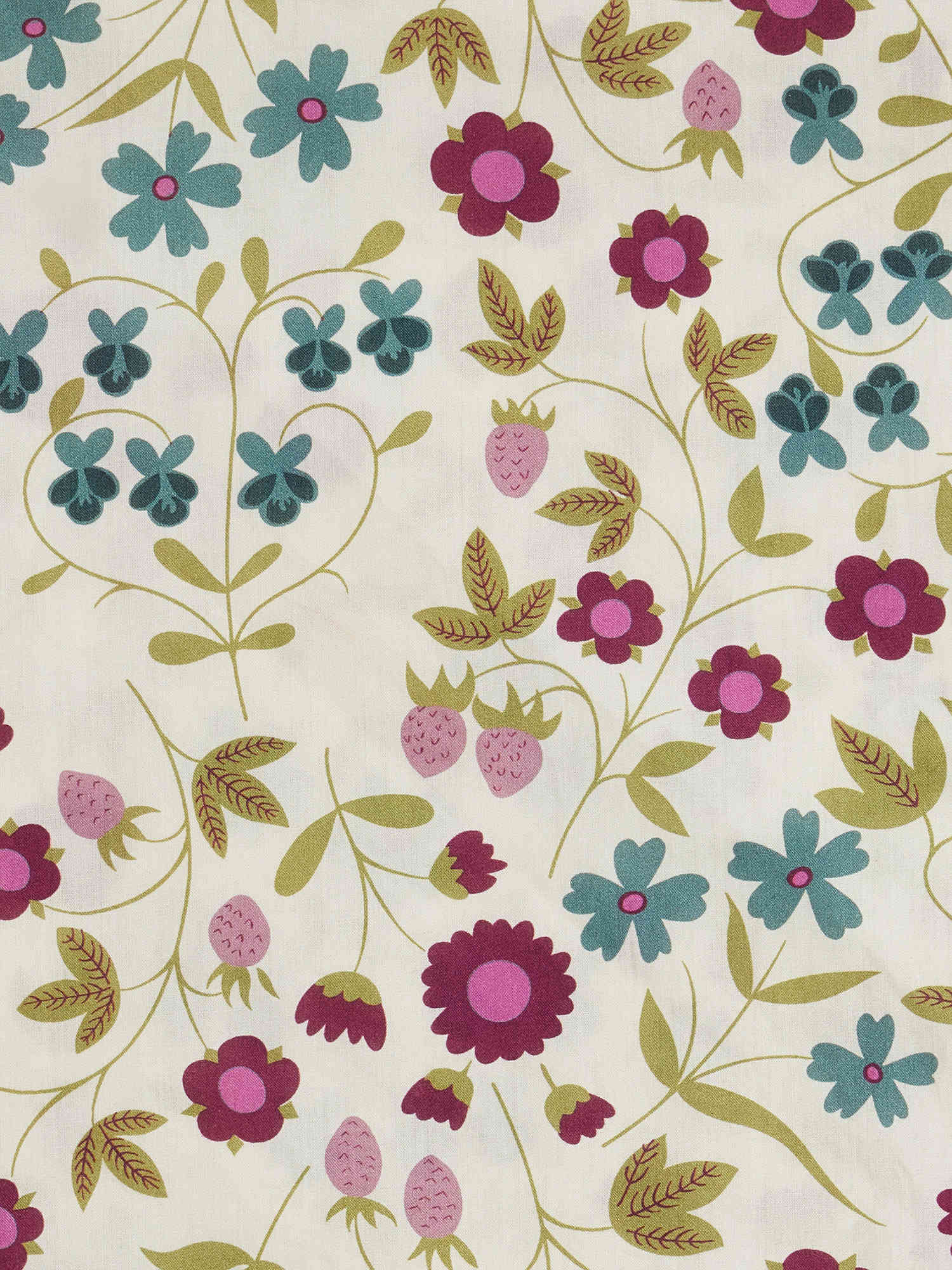 Girls Beige Floral Cotton Scarf