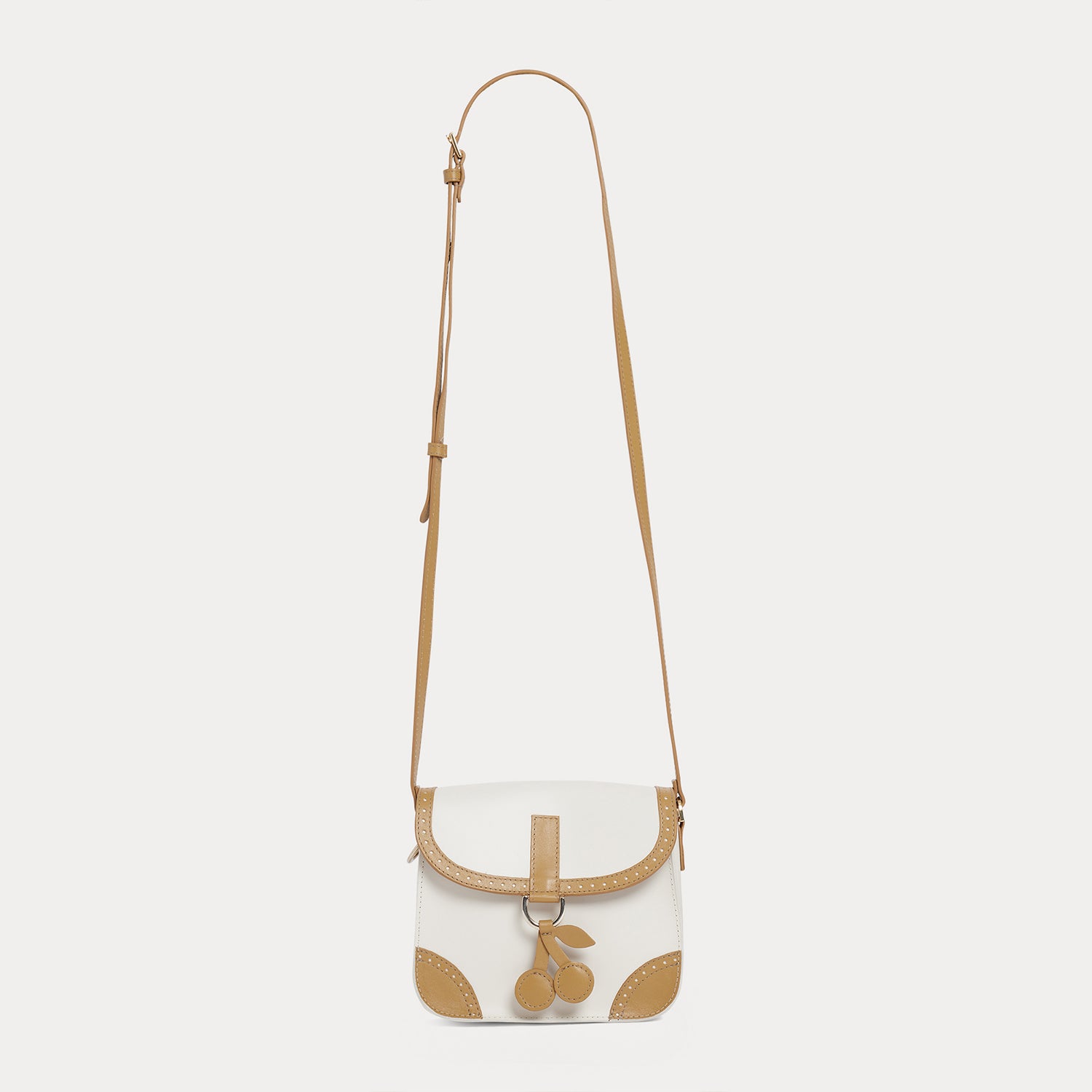 Girls White Logo Shoulder Bag