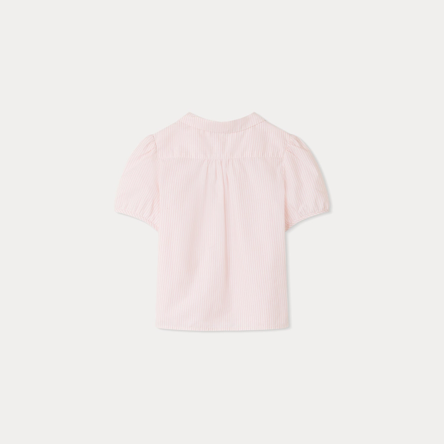 Girls Pink Stripes Cotton Shirt
