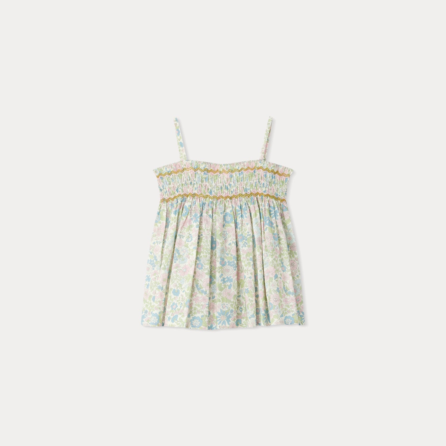Girls Light Pink Flower Cotton Top
