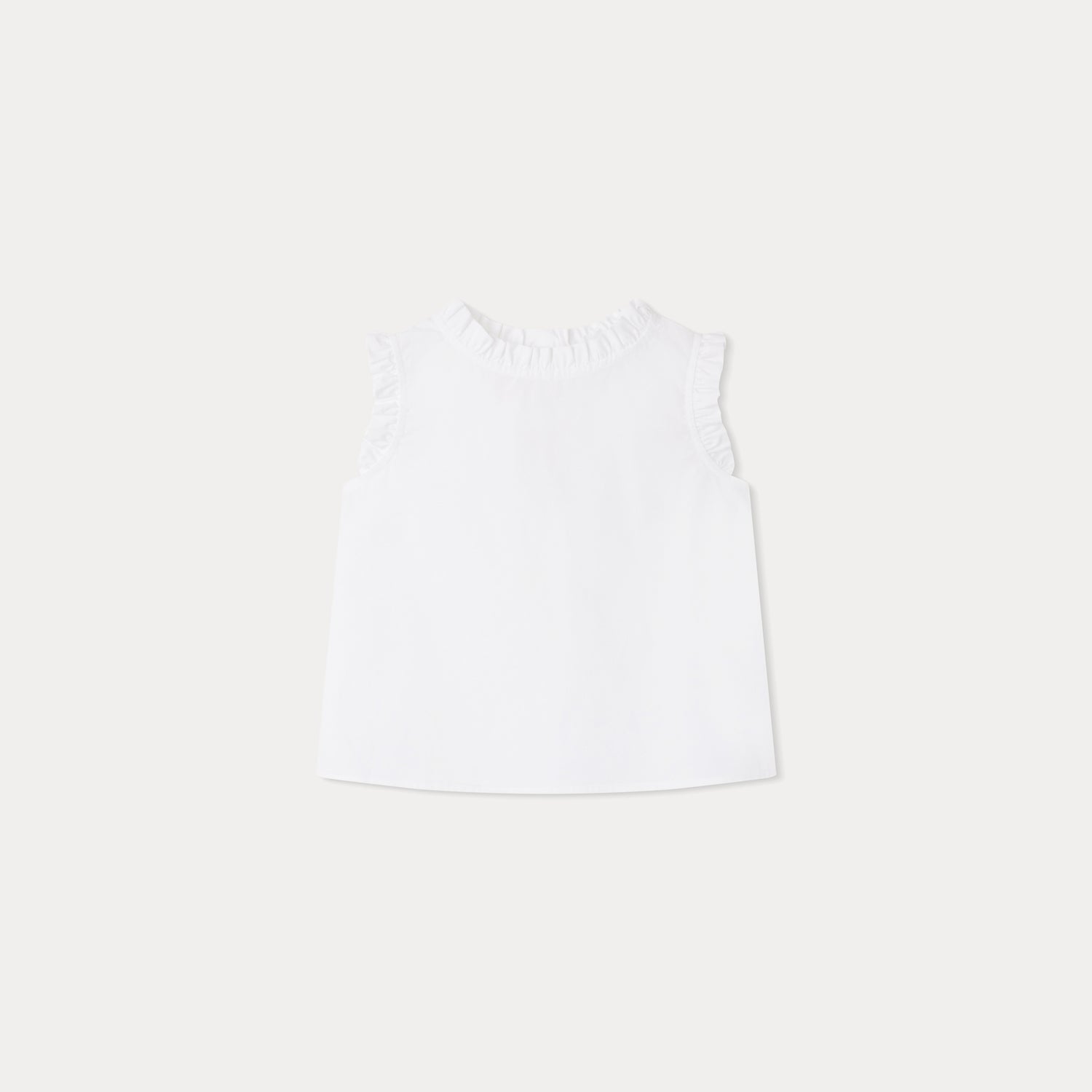 Girls White Cotton Top
