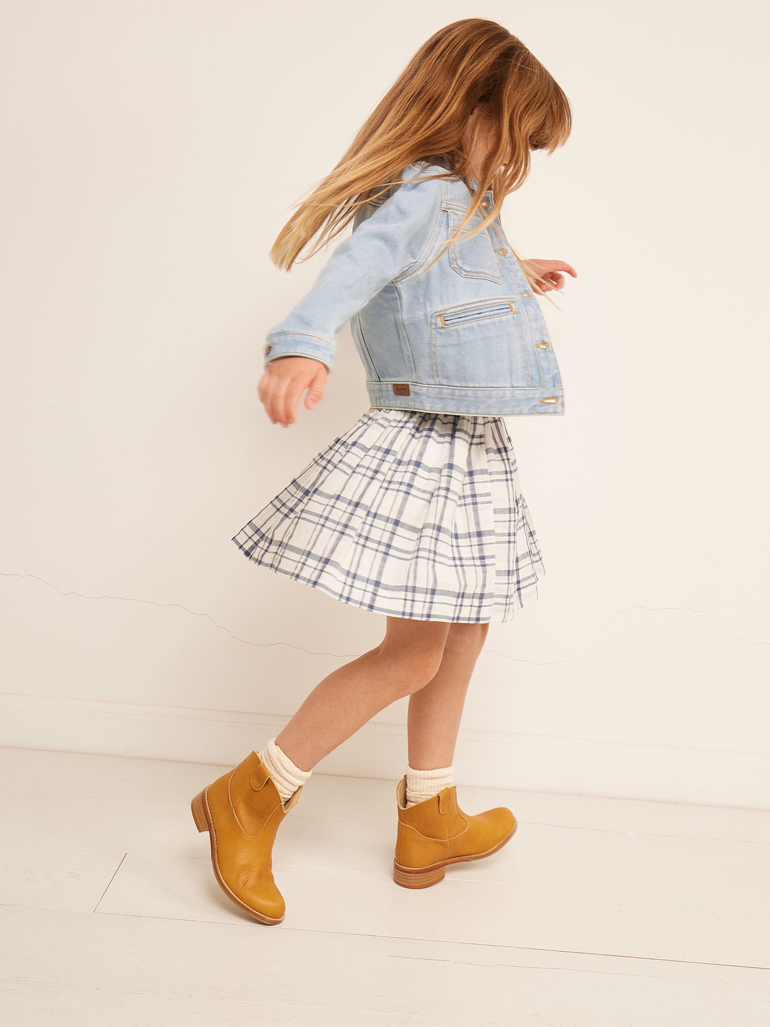 Girls Brown Boots Santiag