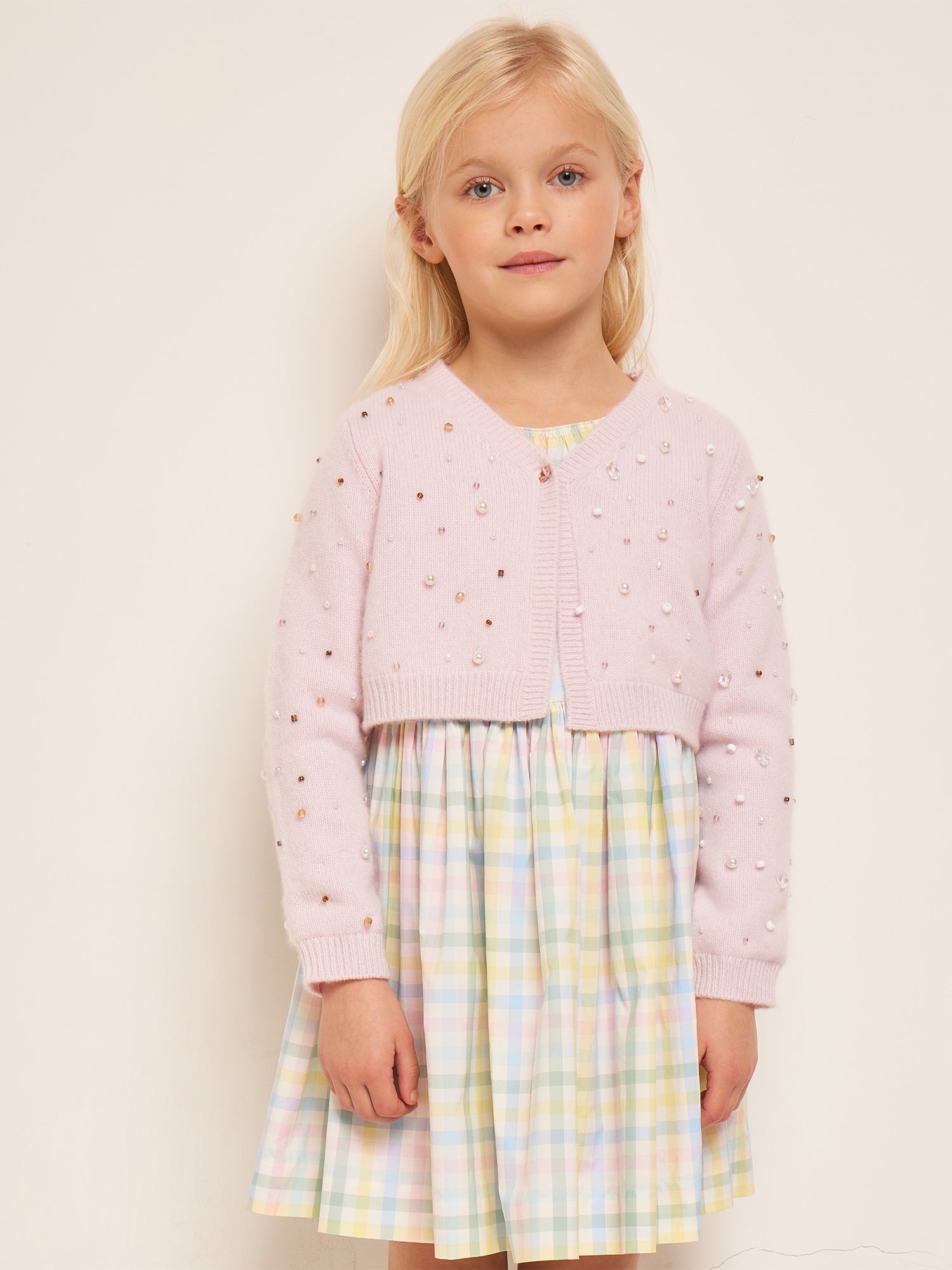 Girls Light Pink Cardigan