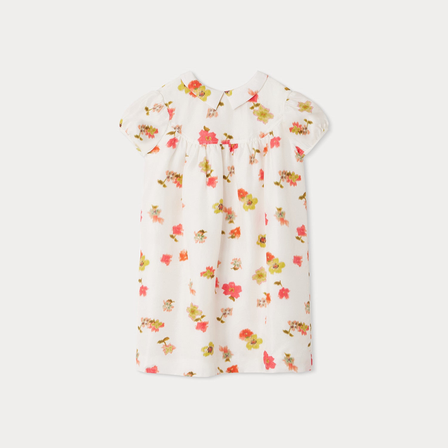 Girls Light Pink Flower Cotton Dress