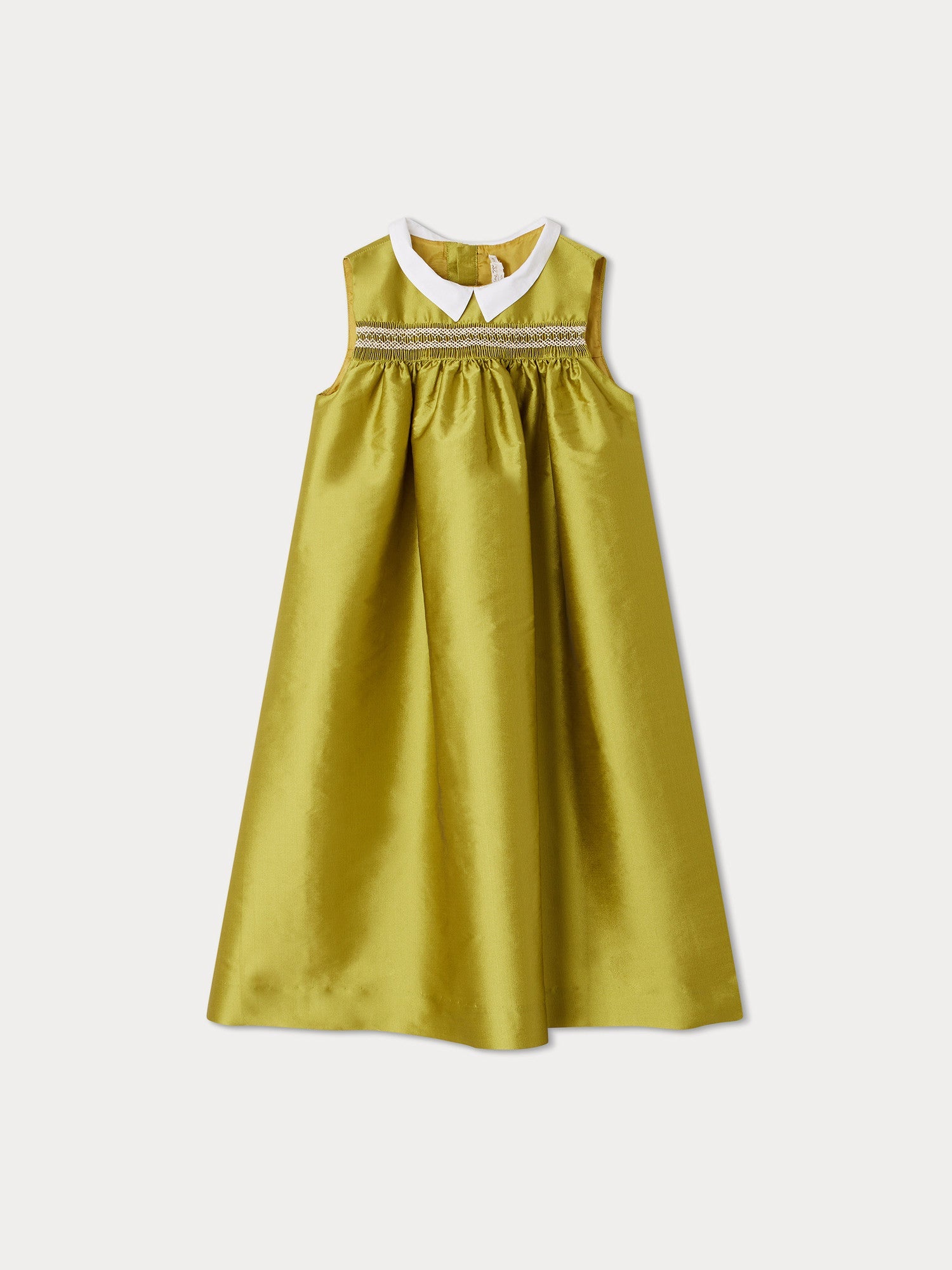 Girls Green Soie Dress