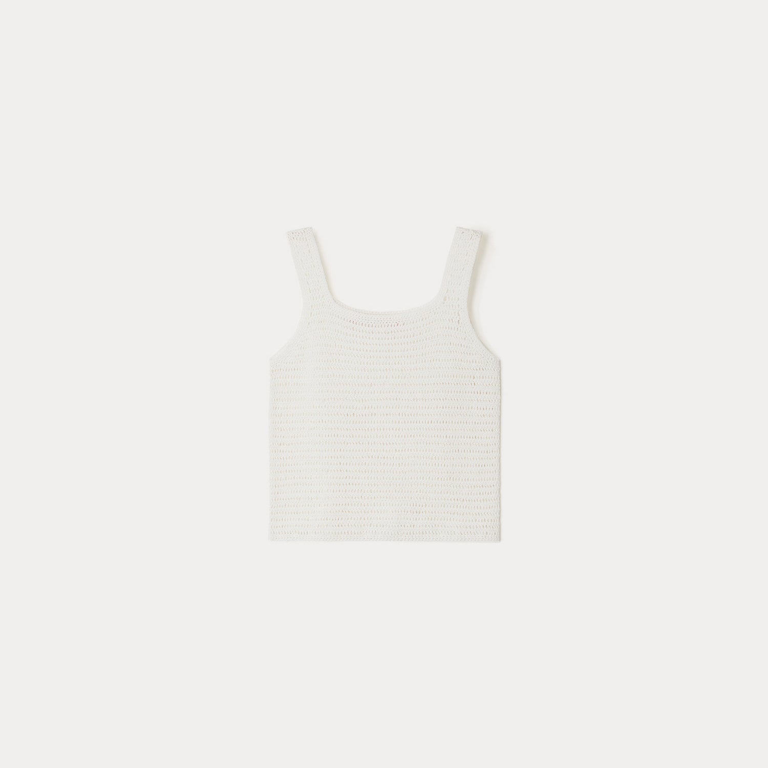 Girls White Cotton Knit Vest