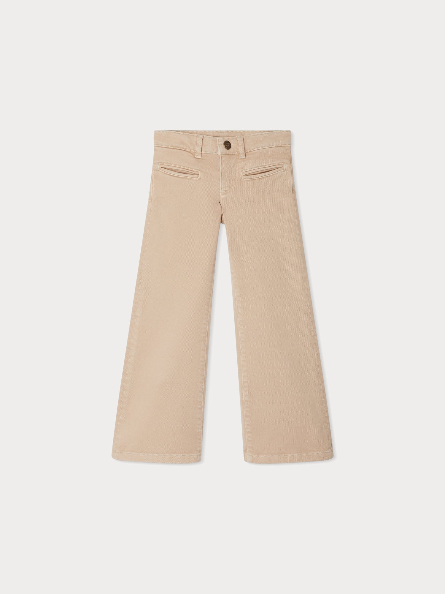 Boys & Girls Brown Cotton Trousers