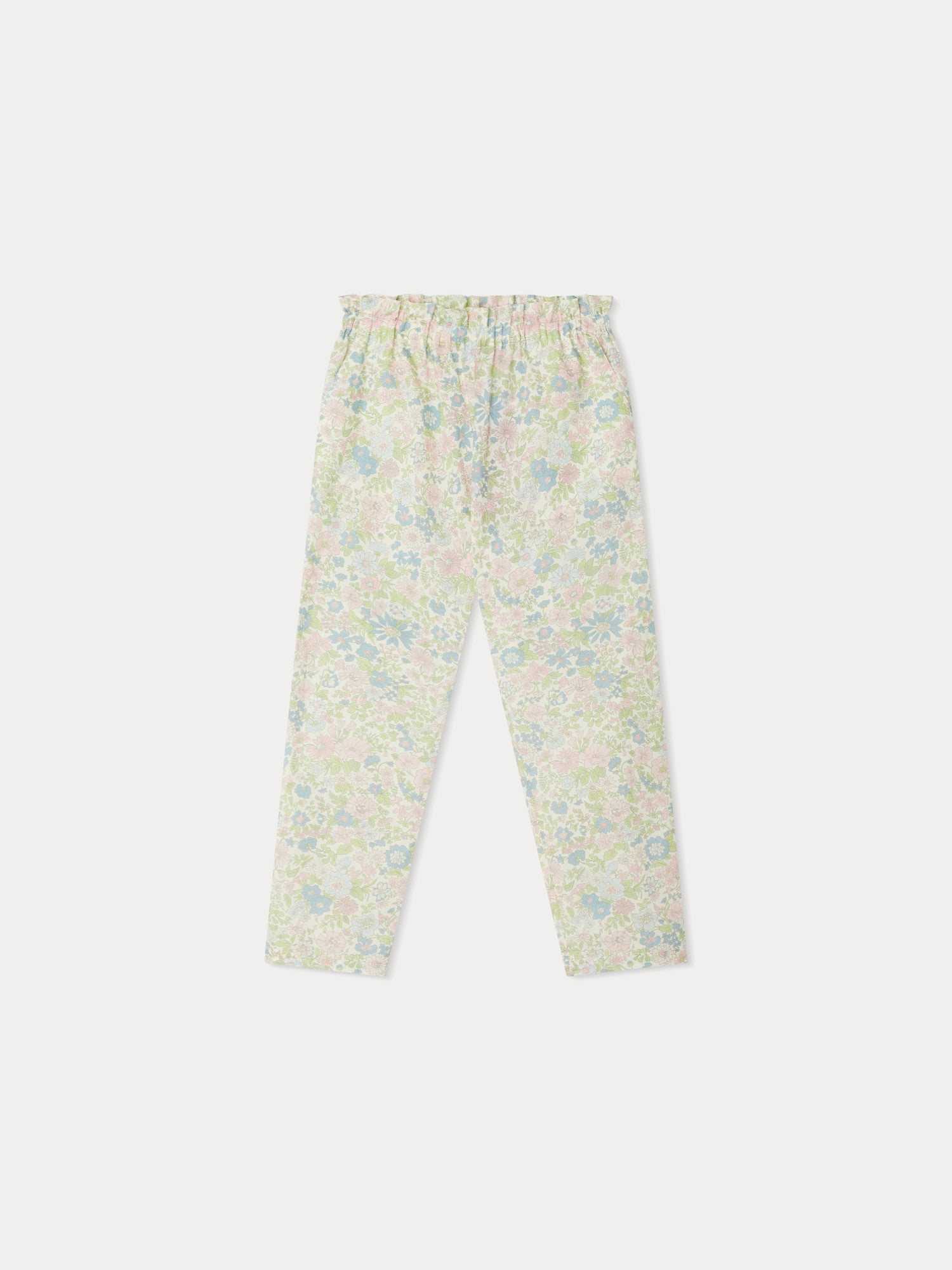 Boys & Girls Green Floral Cotton Trousers