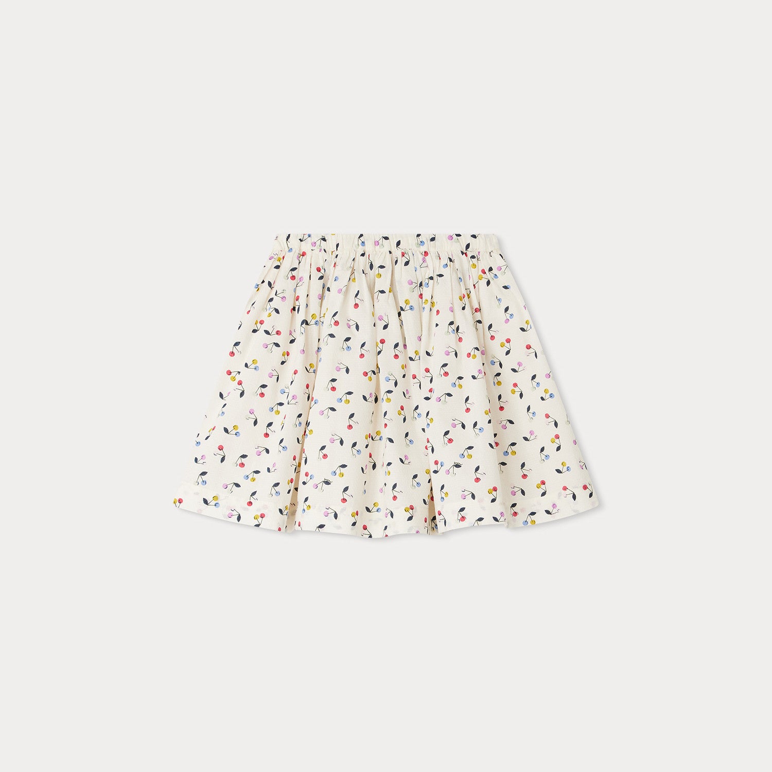 Girls White Logo Cotton Skirt