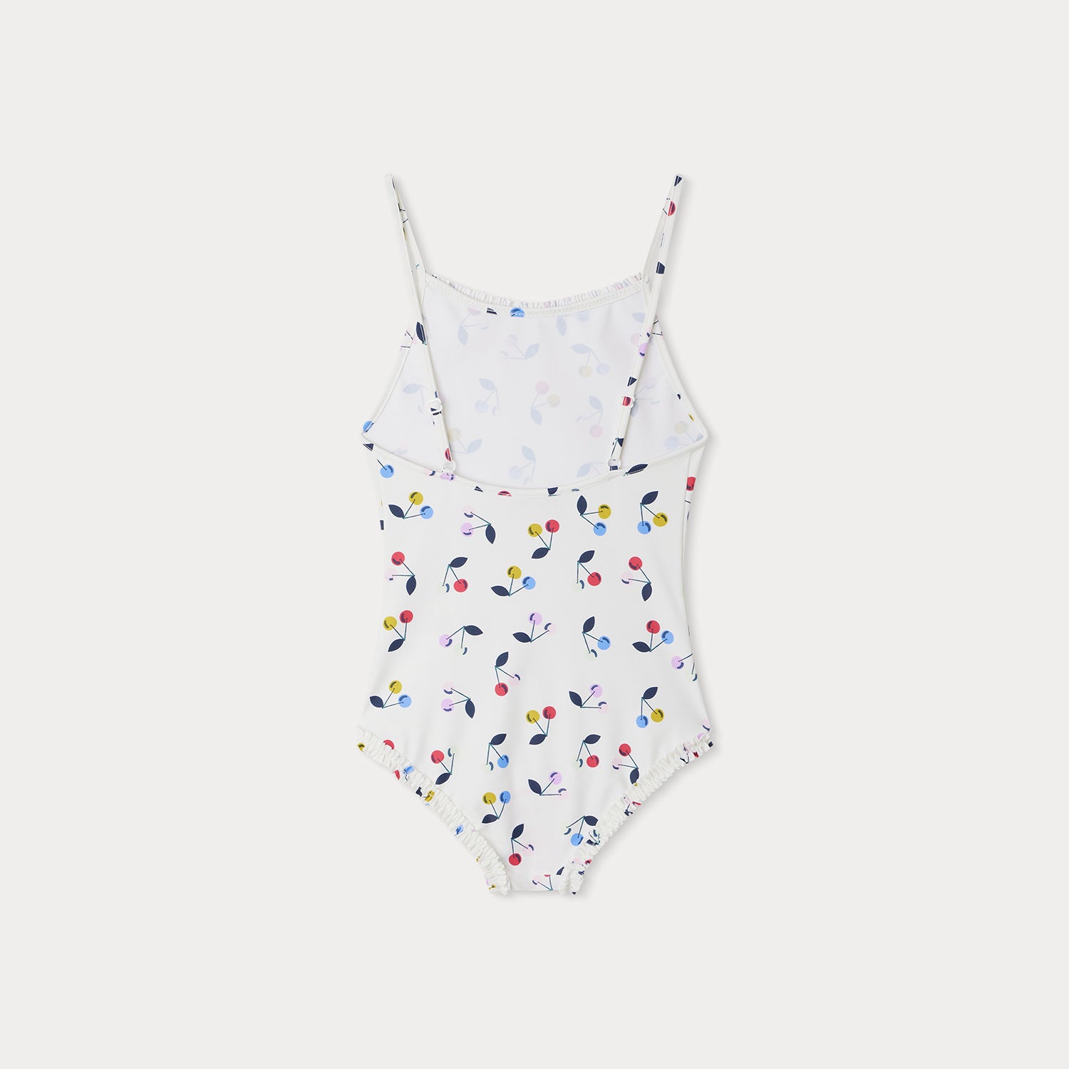 Girls White Logo Swimsuit