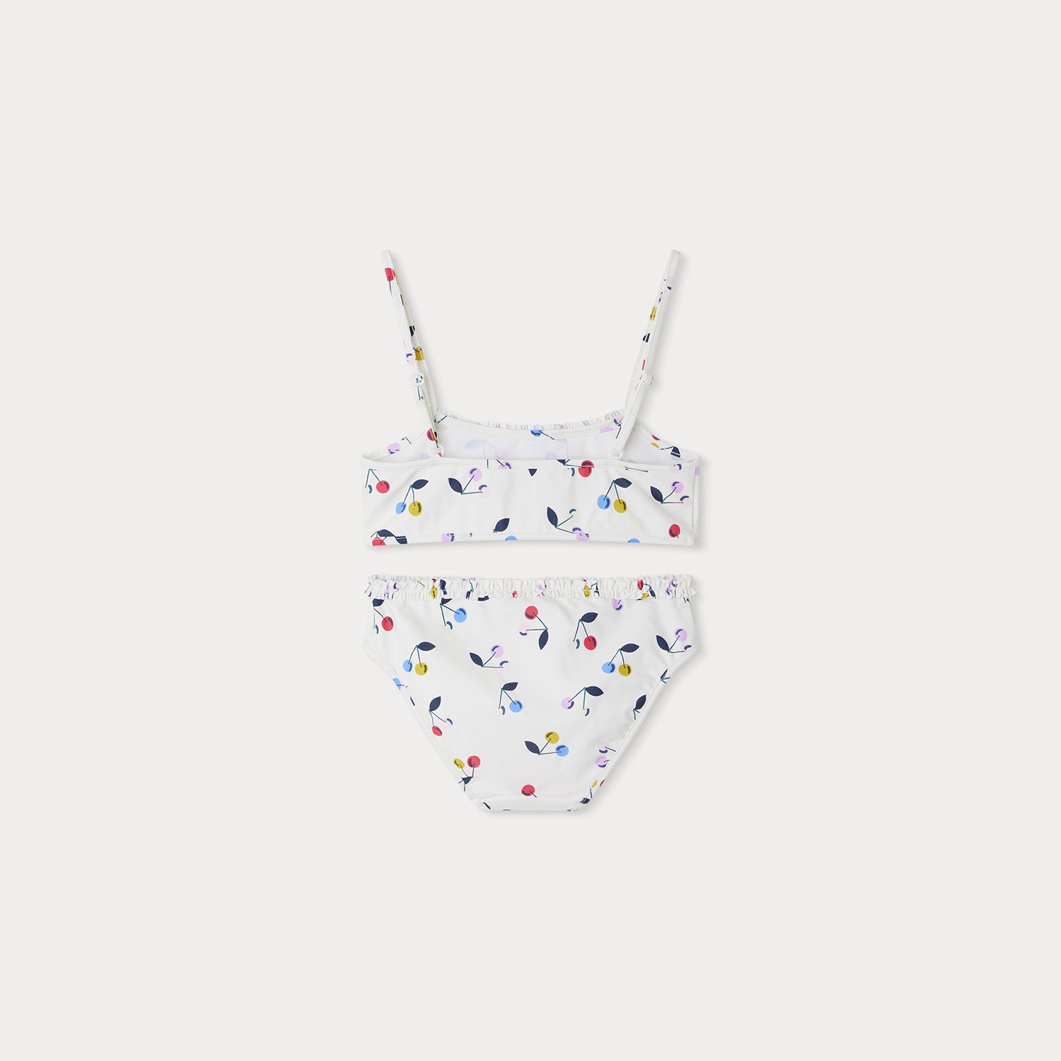 Girls White Logo Swimsuit