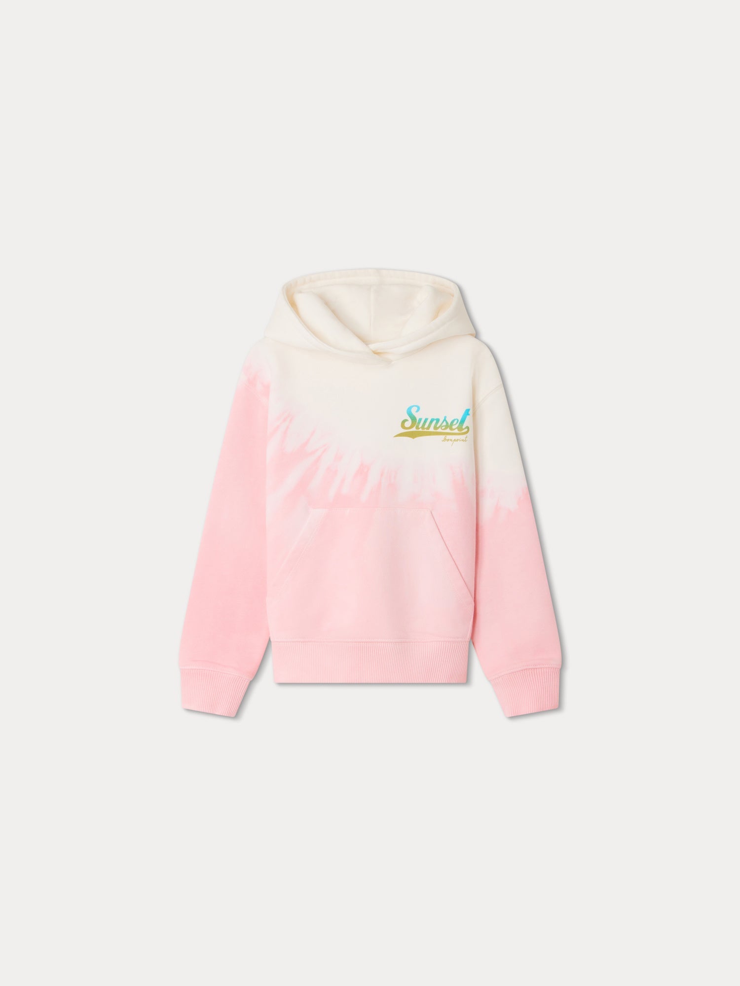 Boys & Girls Pink Logo Hooded Cotton Sweatshirt