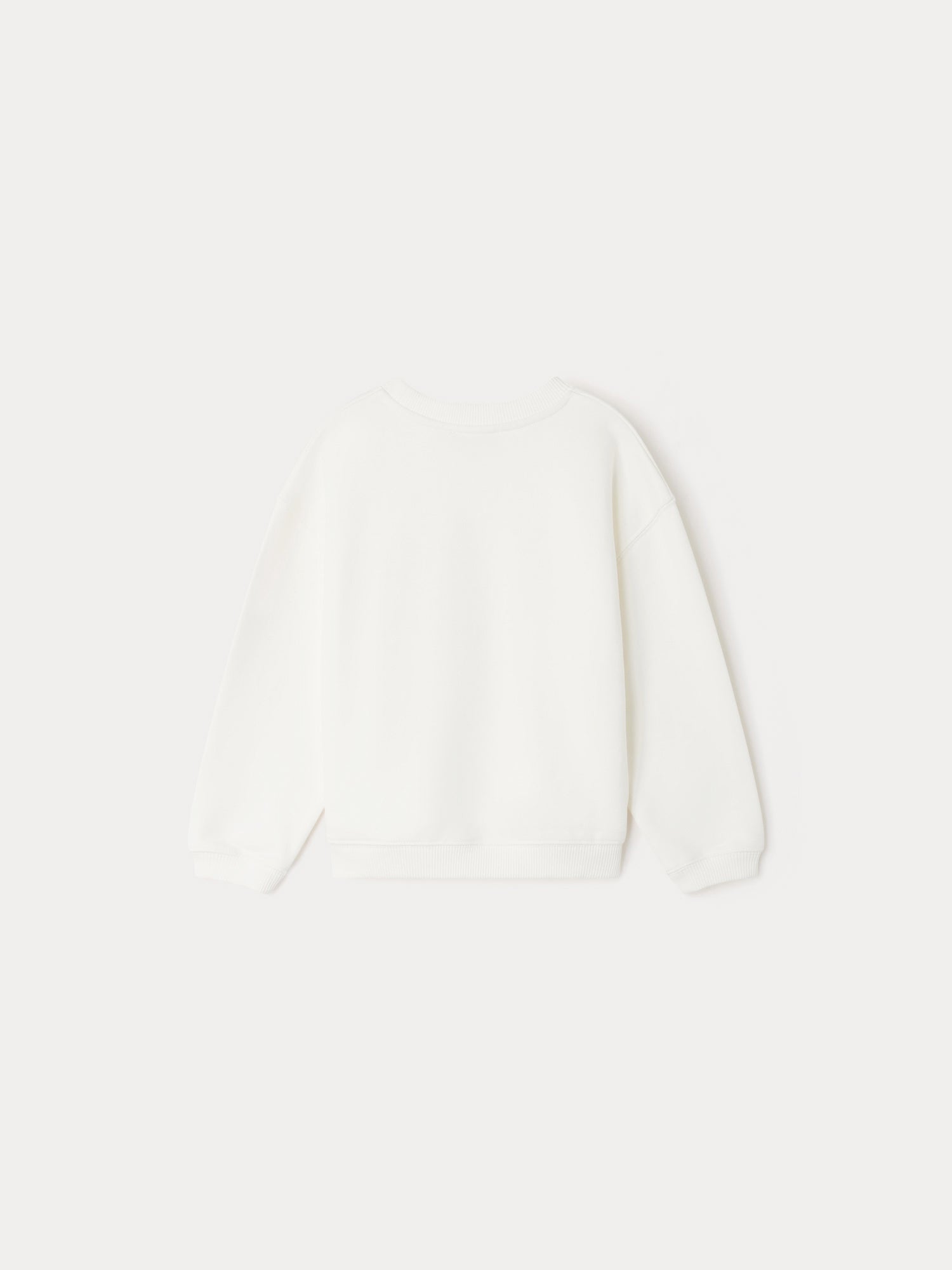 Boys & Girls White Logo Cotton Sweatshirt