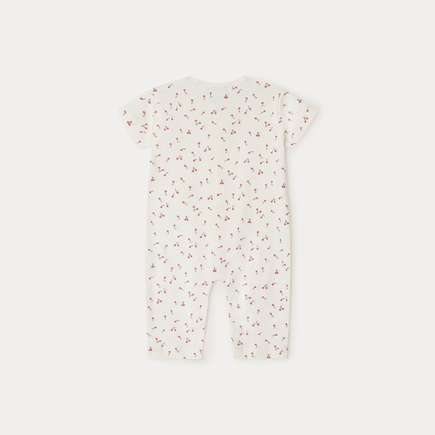 Baby Girls White Logo Cotton Babysuit