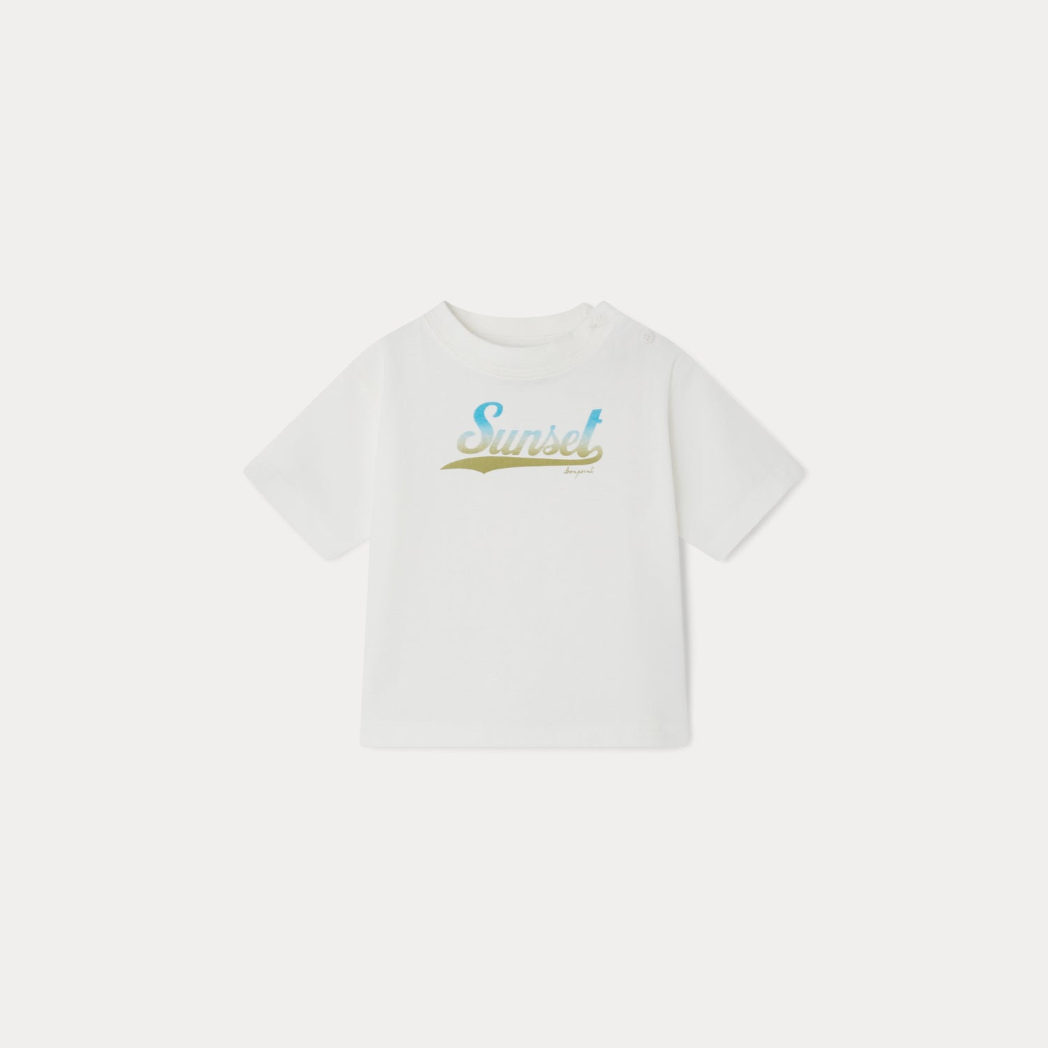 Baby Boys & Girls White Logo Cotton T-Shirt