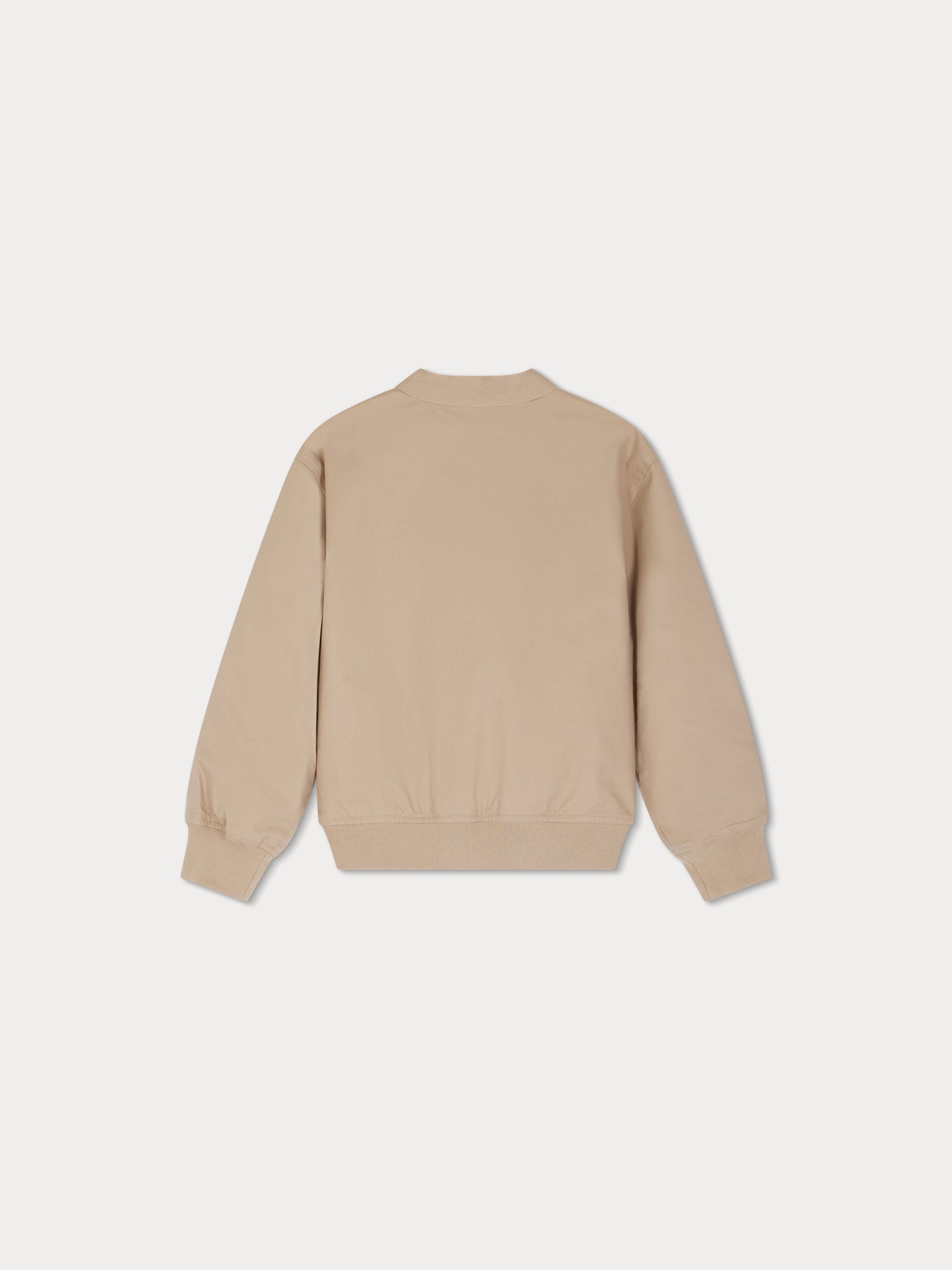 Boys Beige Zip-Up Jacket