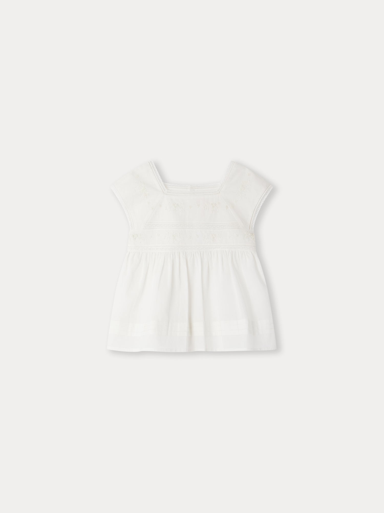 Girls White Cotton Top