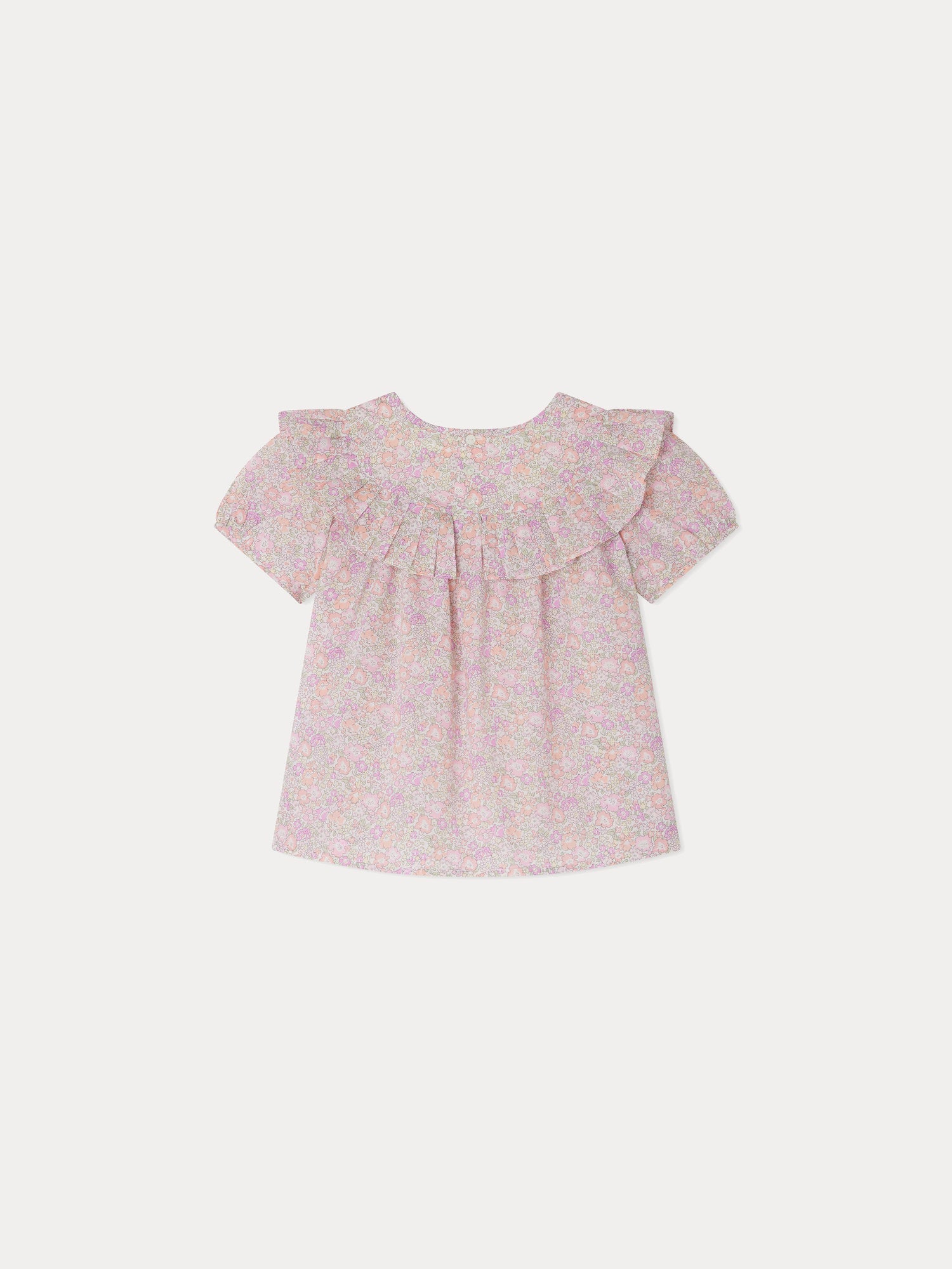 Girls Pink Floral Cotton Top