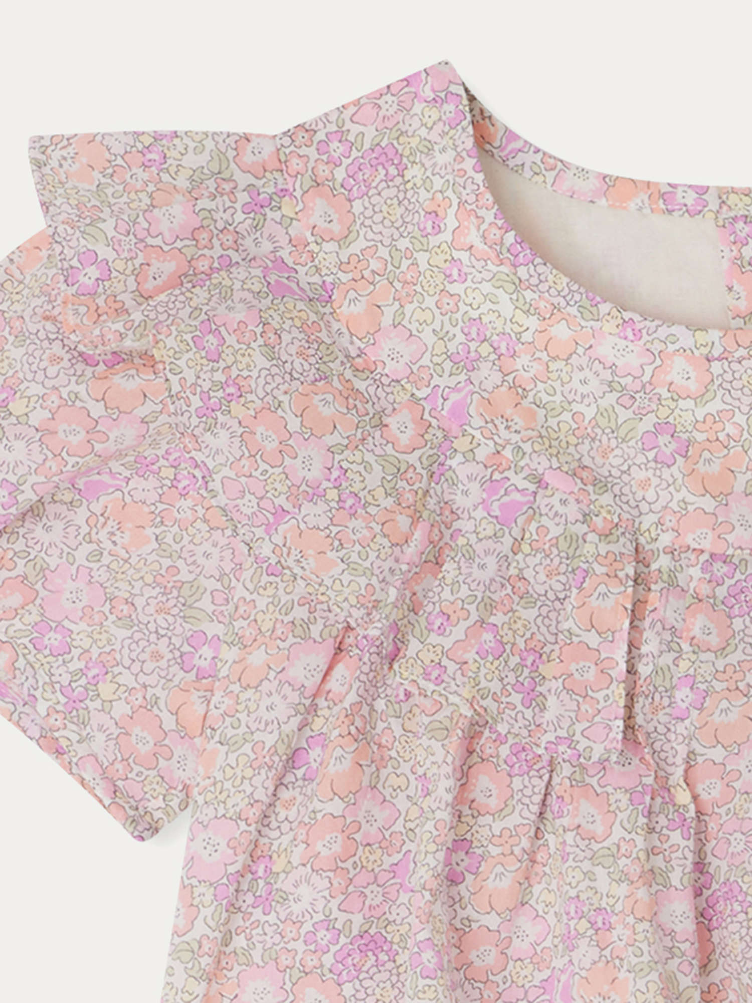 Girls Pink Floral Cotton Top