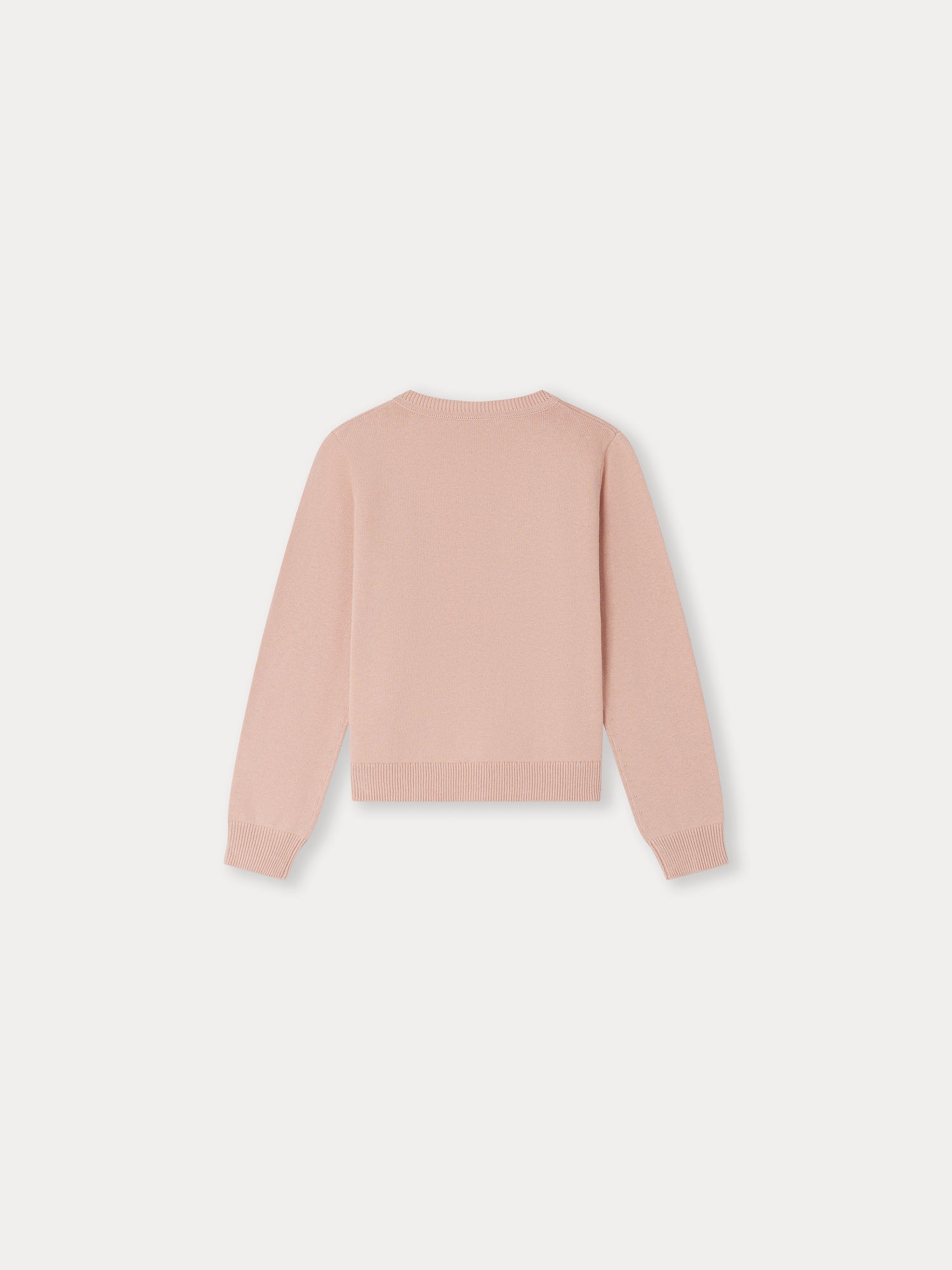 Girls Light Pink Cotton Cardigan