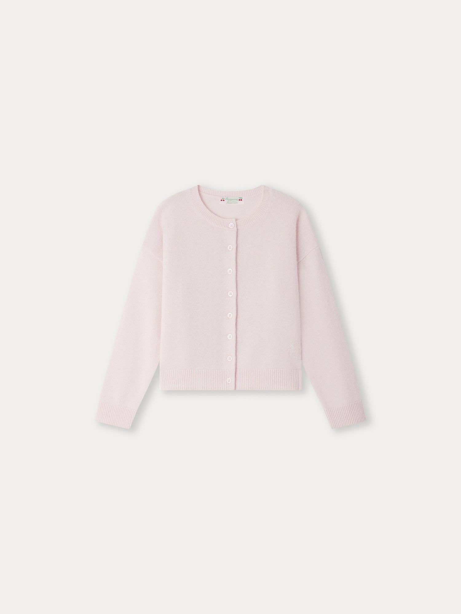 Girls Light Pink Cashmere Cardigan