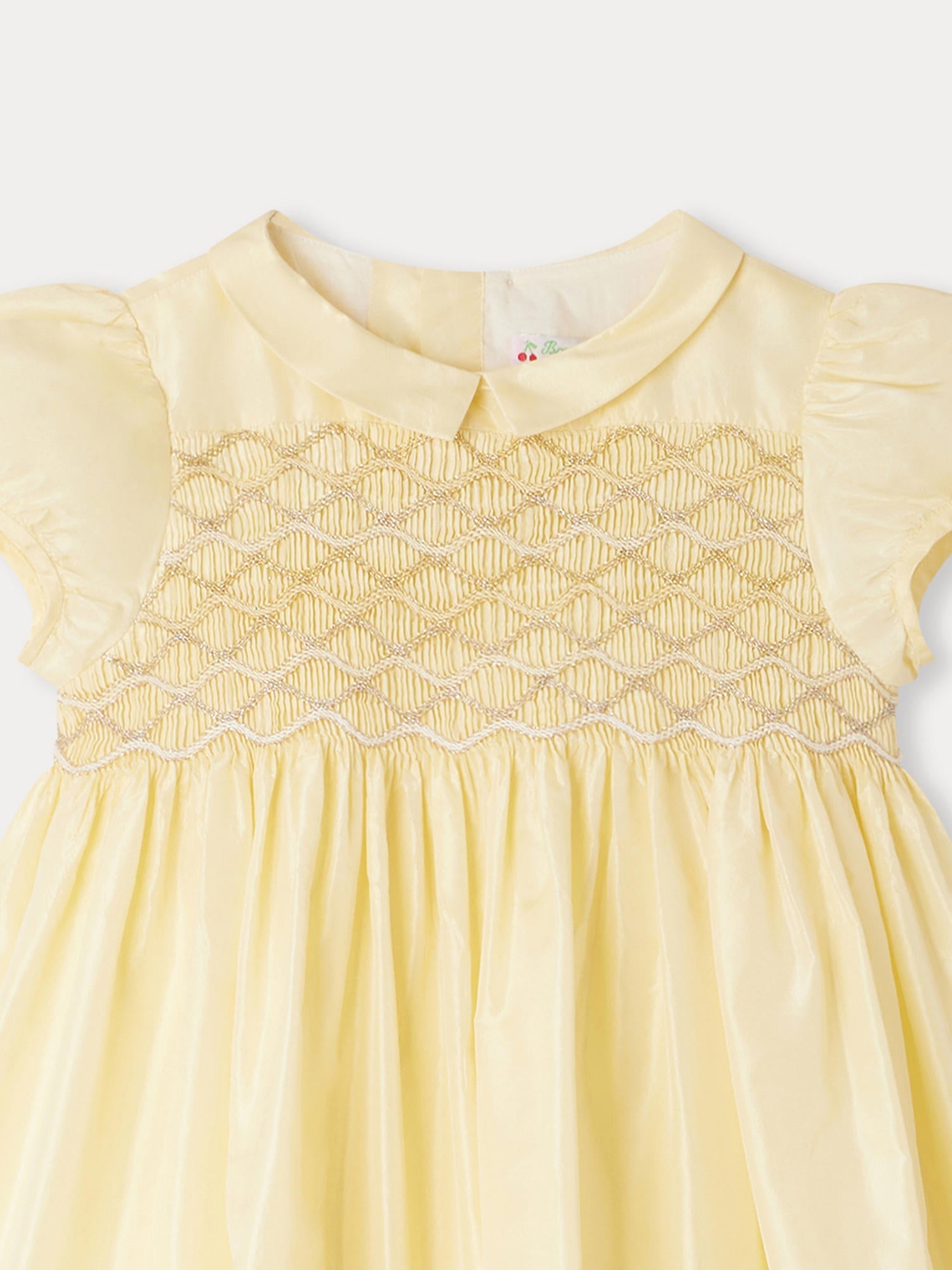 Girls Yellow Silk Dress