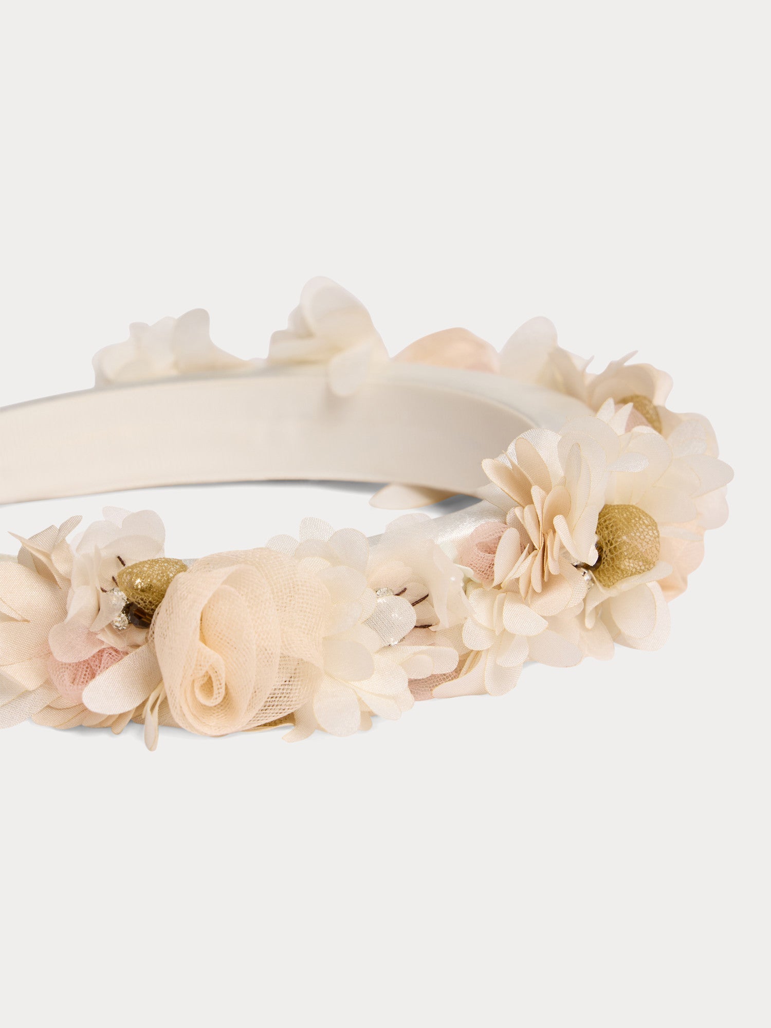 Girls White Flower Headband