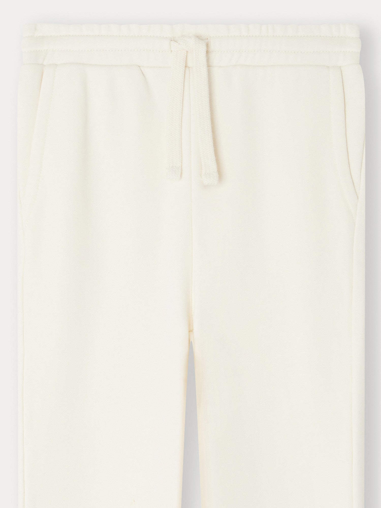 Girls White Cotton Trousers