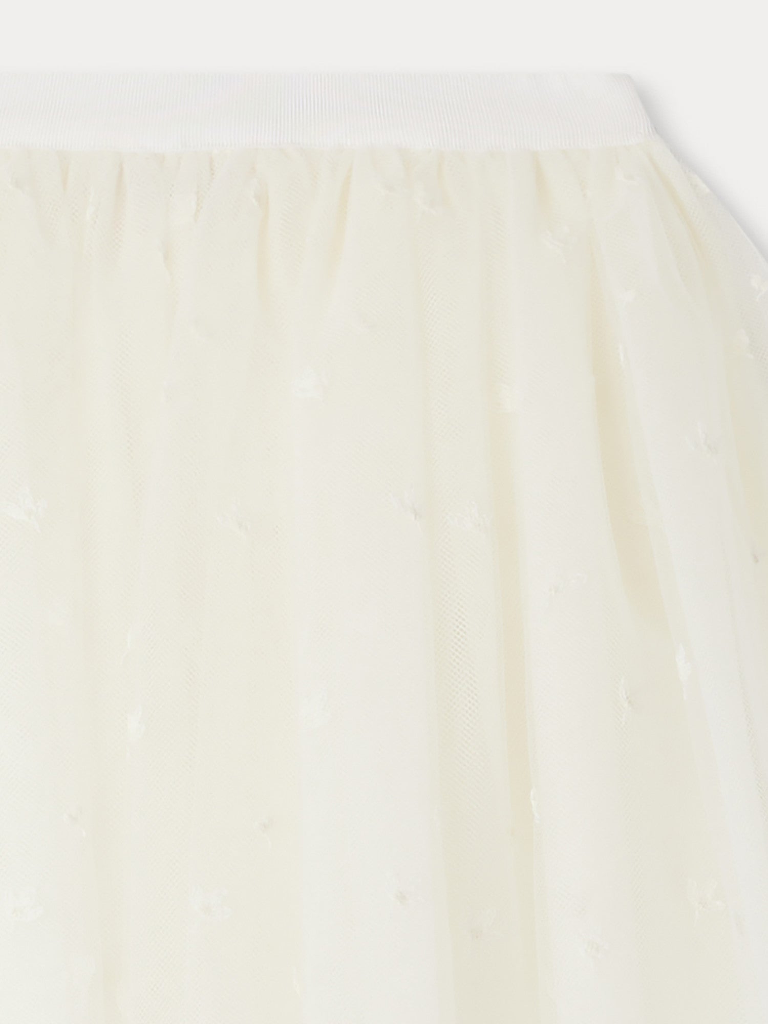 Girls White Tulle Skirt