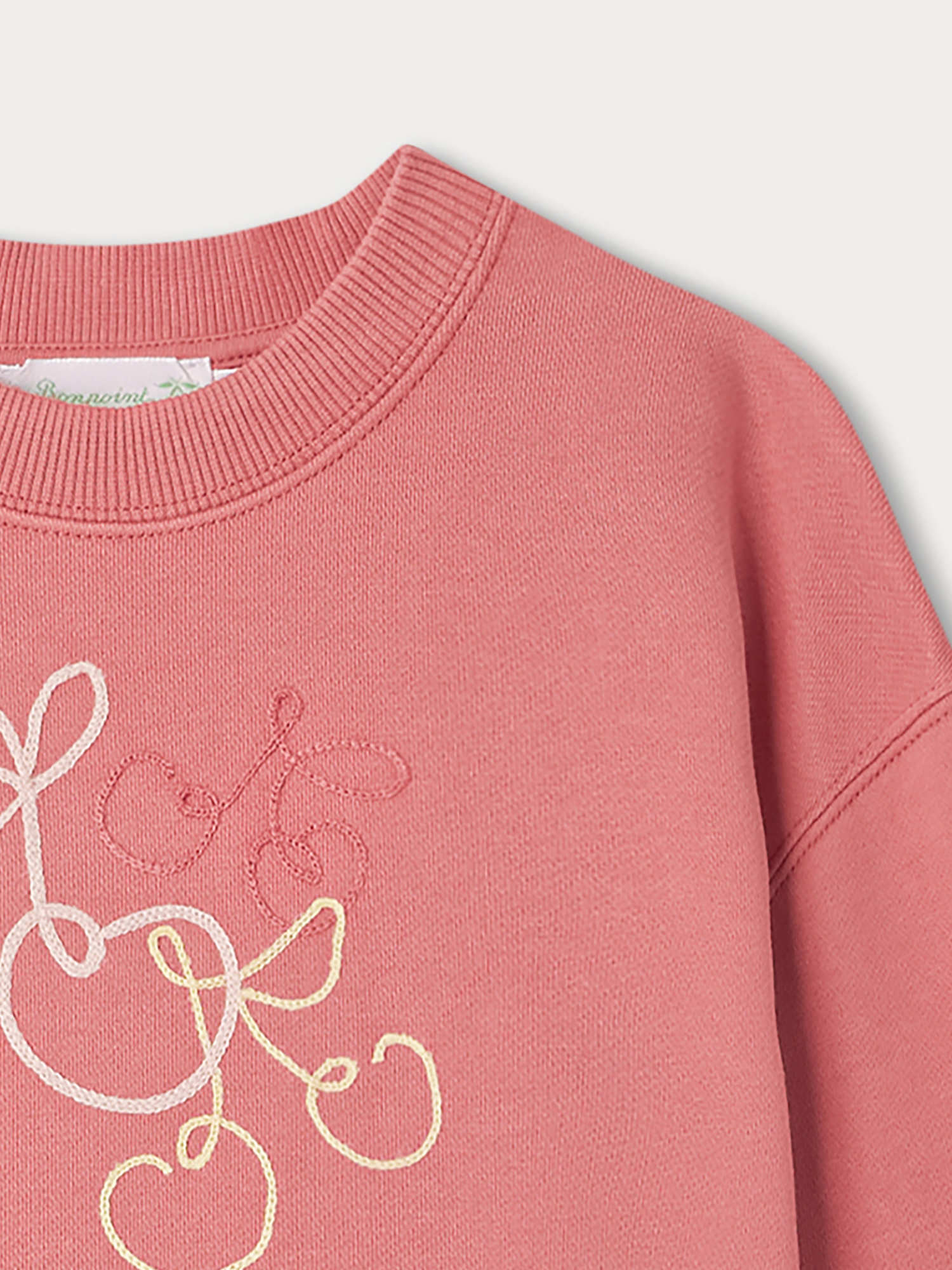 Girls Pink Cotton Sweatshirt